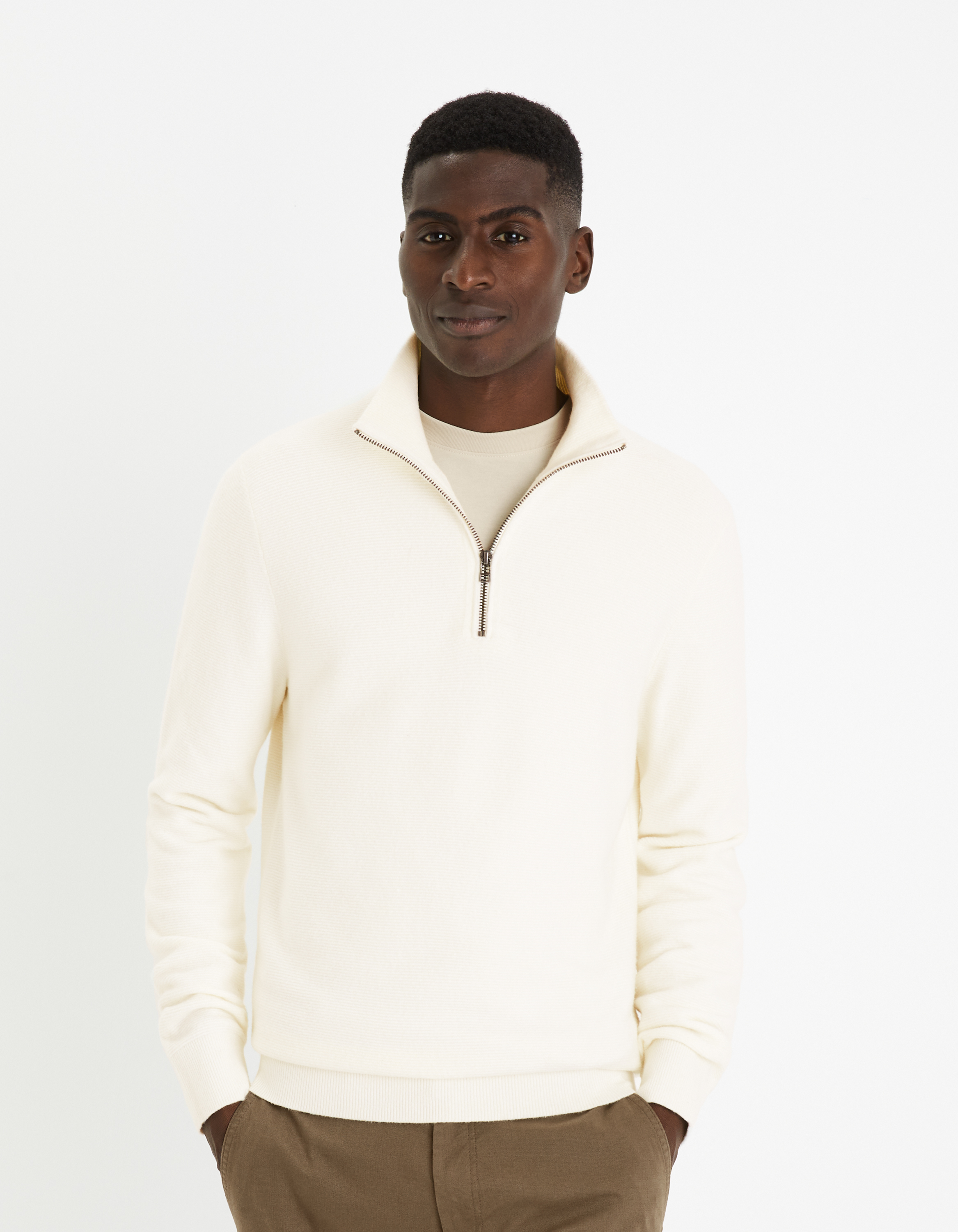 Celio Sweater with Zip Collar Felinodek - Men's