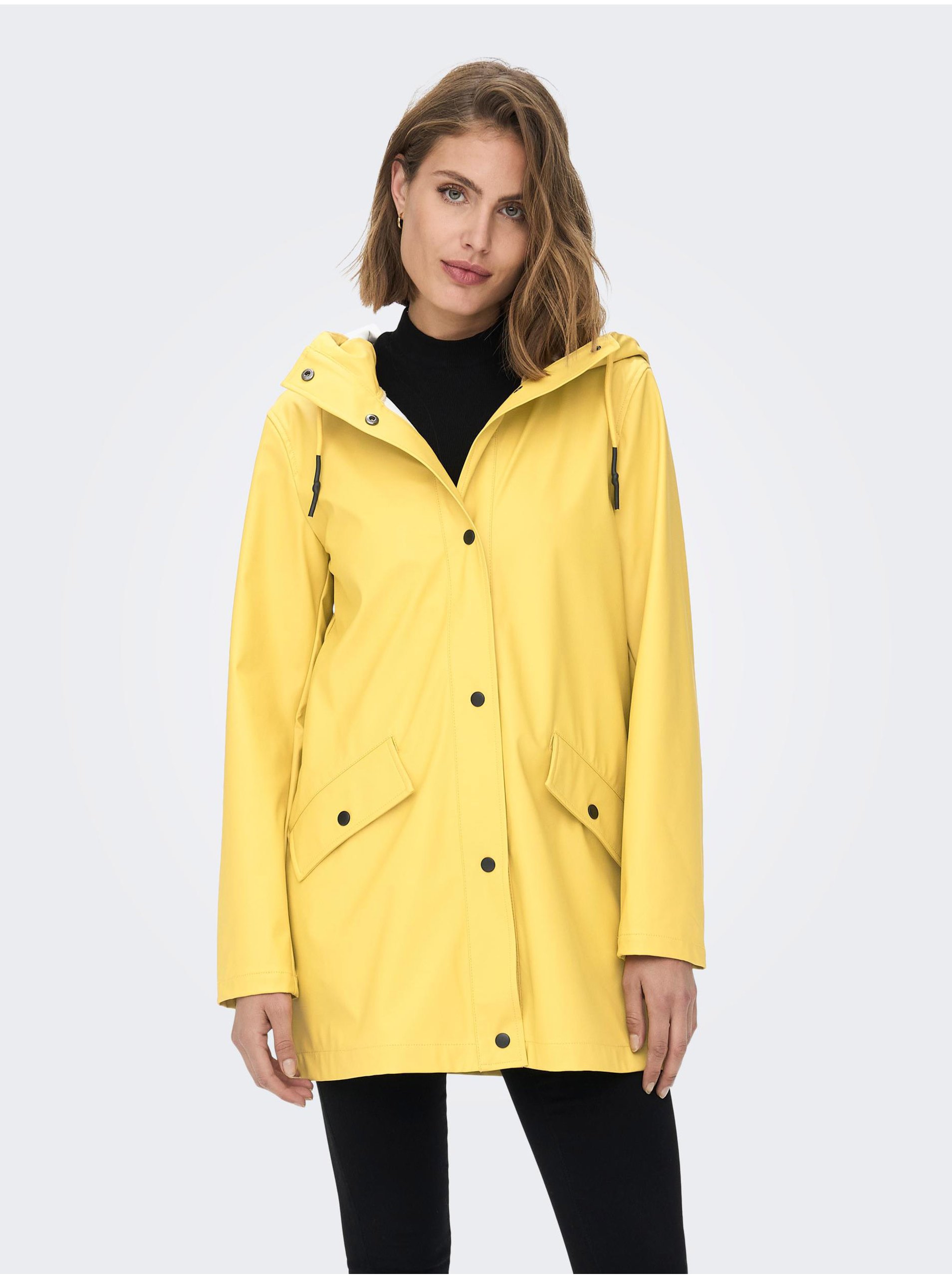 Yellow Womens Waterproof Parka ONLY Elisa - Ladies
