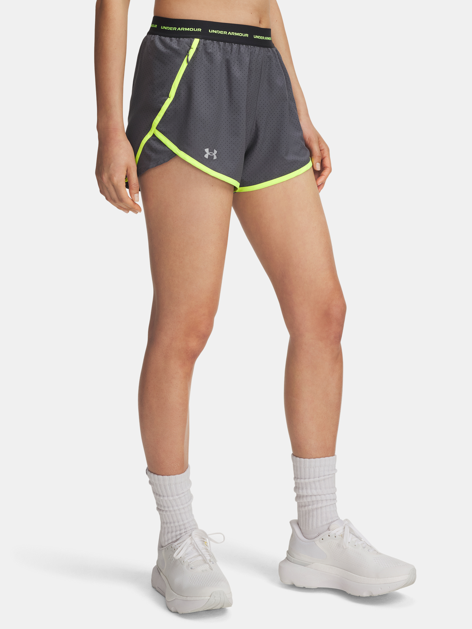 Womens shorts Under Armour UA Fly By 3 Novelty Short-GRY - Womens