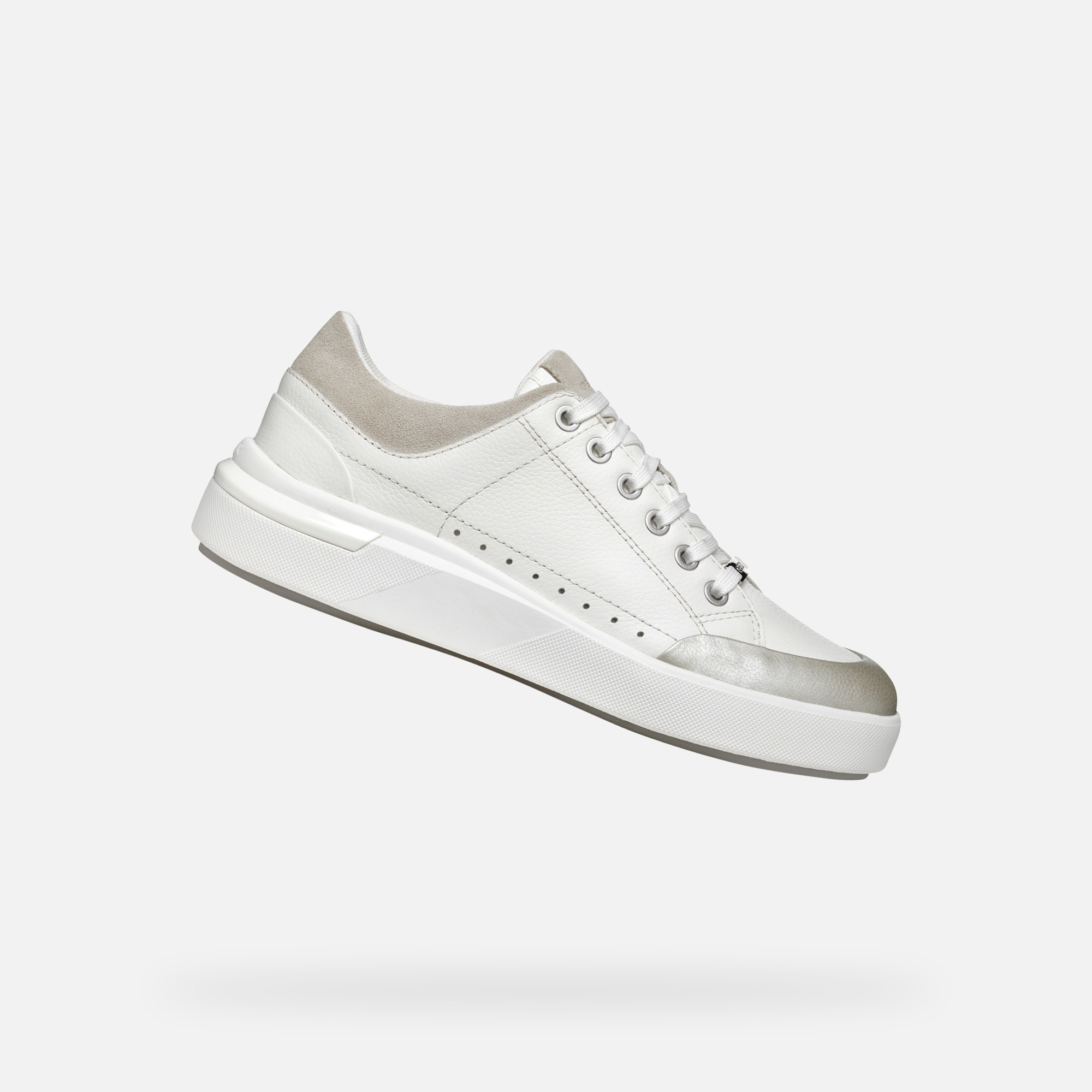 White women's sneakers Geox Dalyla - Women's
