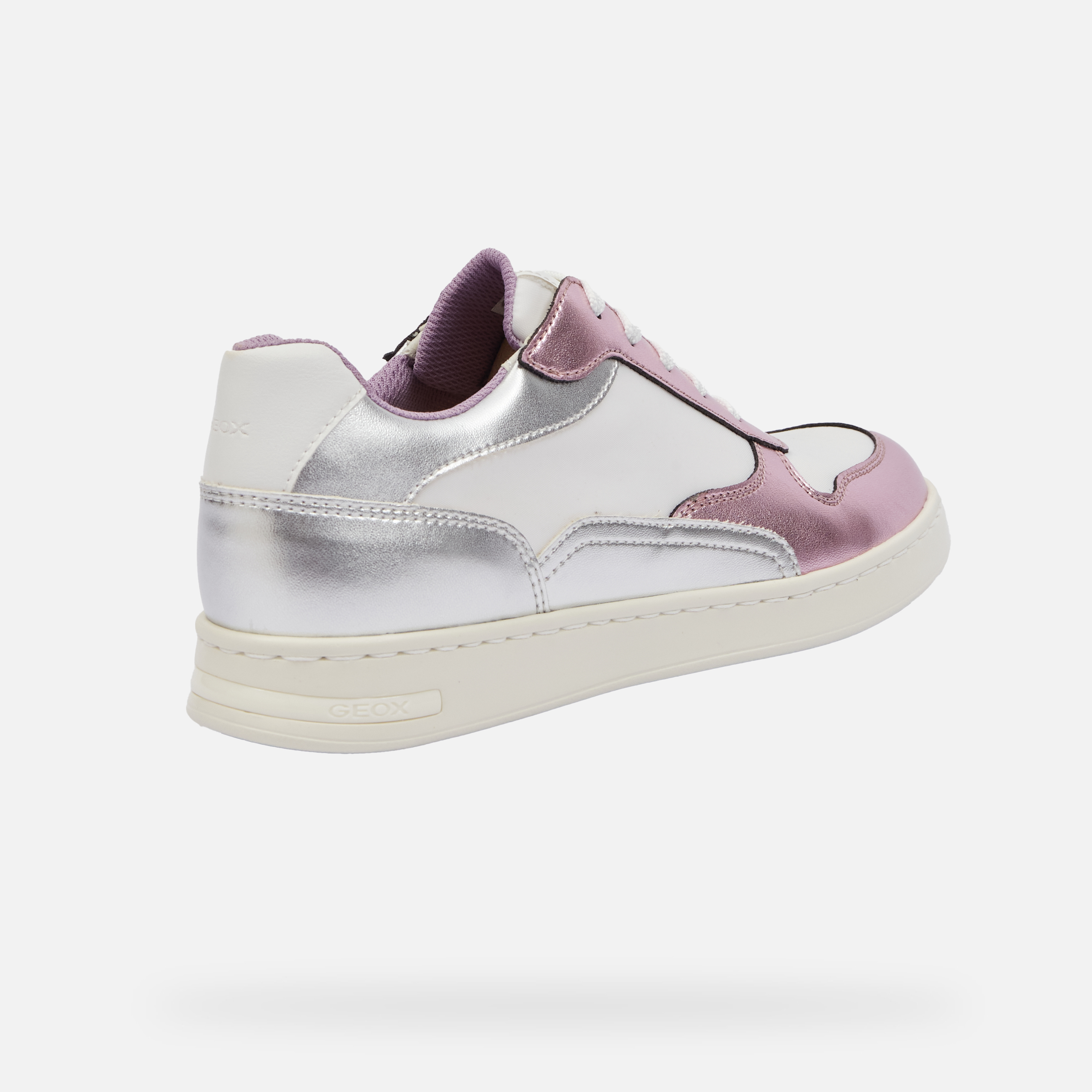 Silver women's sneakers Geox Jaysen - Women's