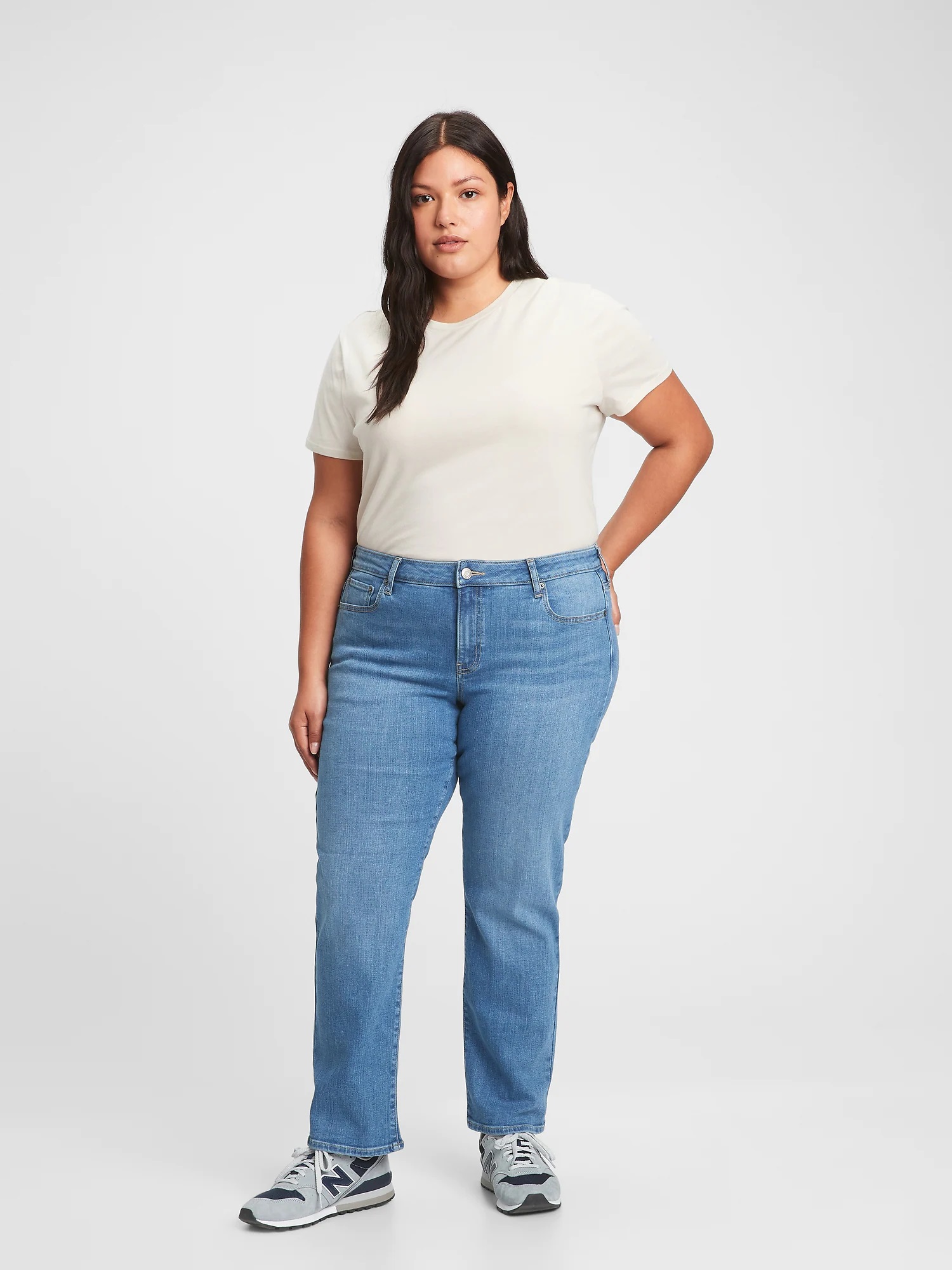 Straight fit pentru femei GAP - albastru