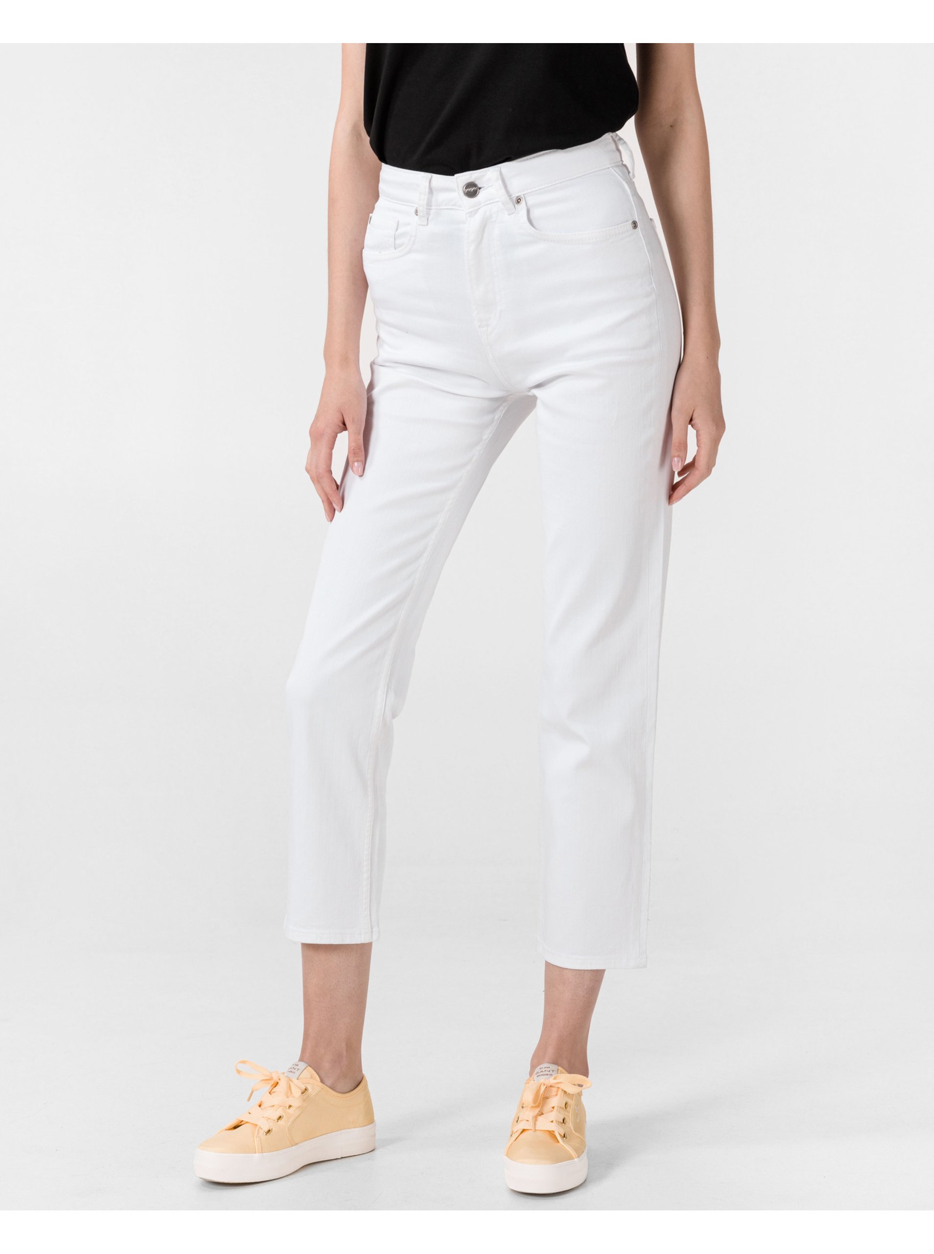 Bílé dámské straight fit džíny Pepe Jeans Lexi - Dámské
