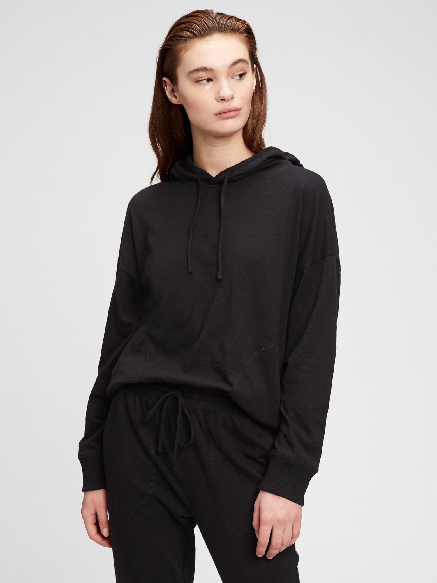 GAP Pyžamový Top Slub Jersey Hoodie - Dámské