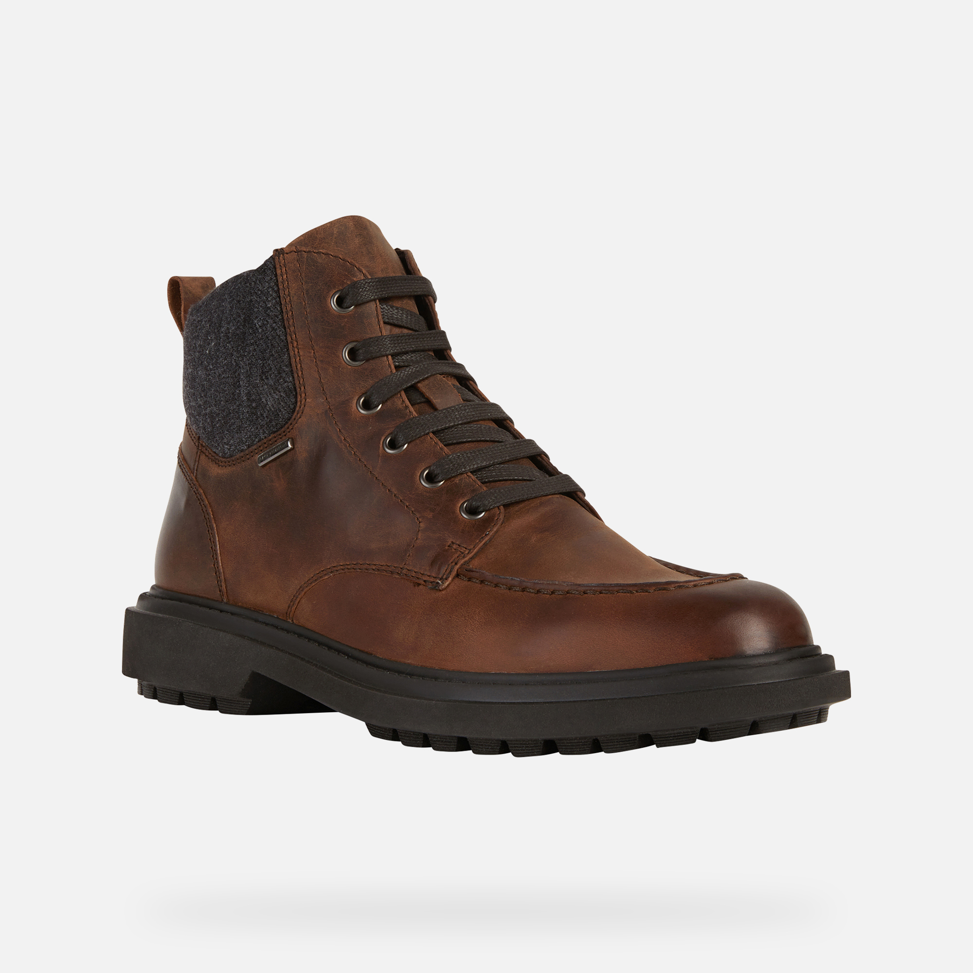 Brown Men&#039;s Ankle Boots Geox Faloria B ABX - Mens