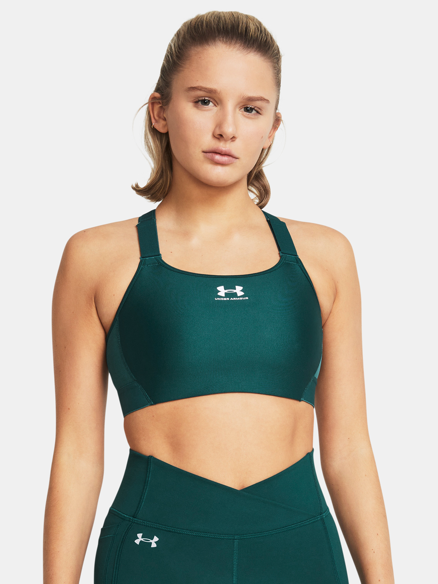 Športové podprsenky pre ženy Under Armour - petrolejová