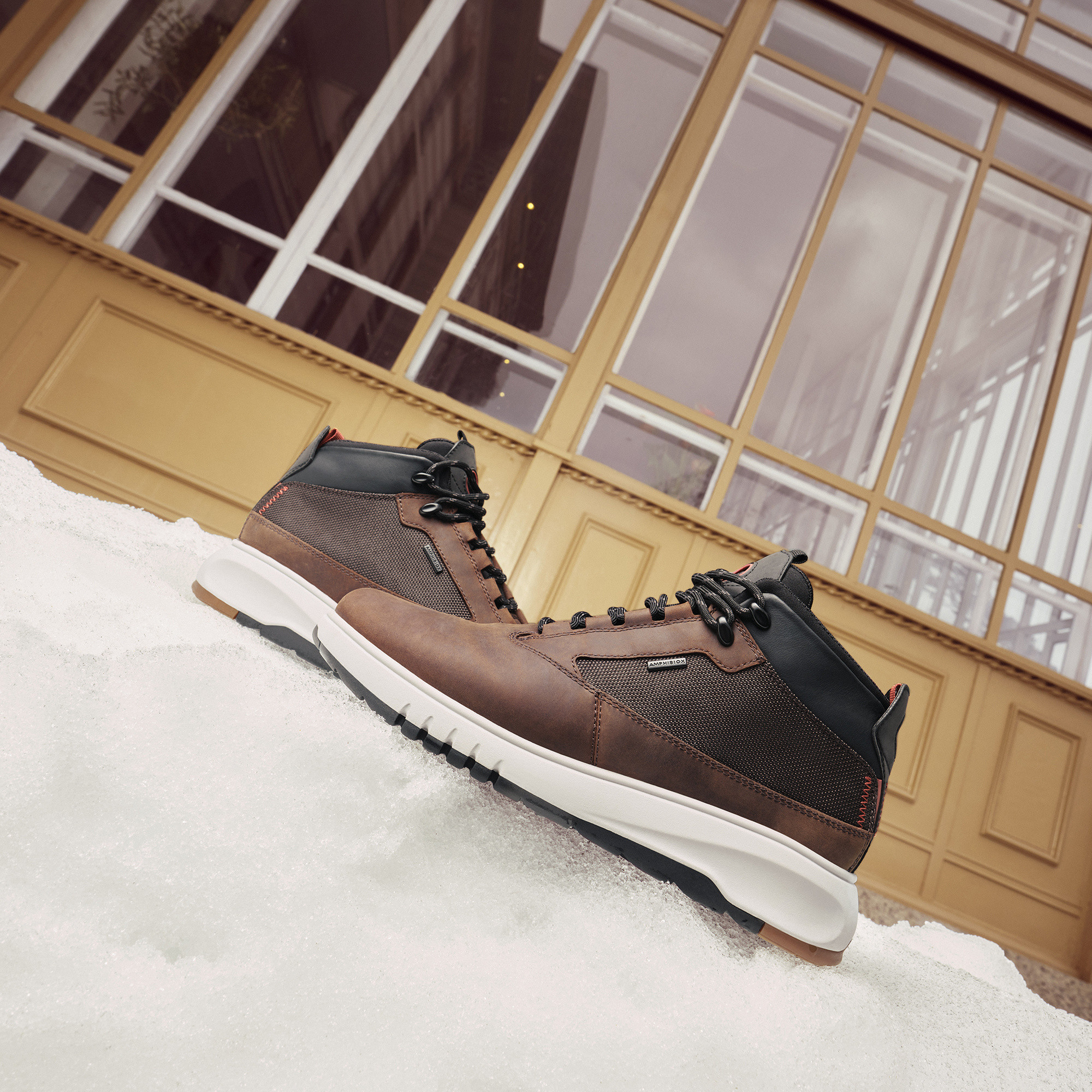 Brown men&#039;s ankle boots Geox Aerantis 4X4 B Abx - Men&#039;s