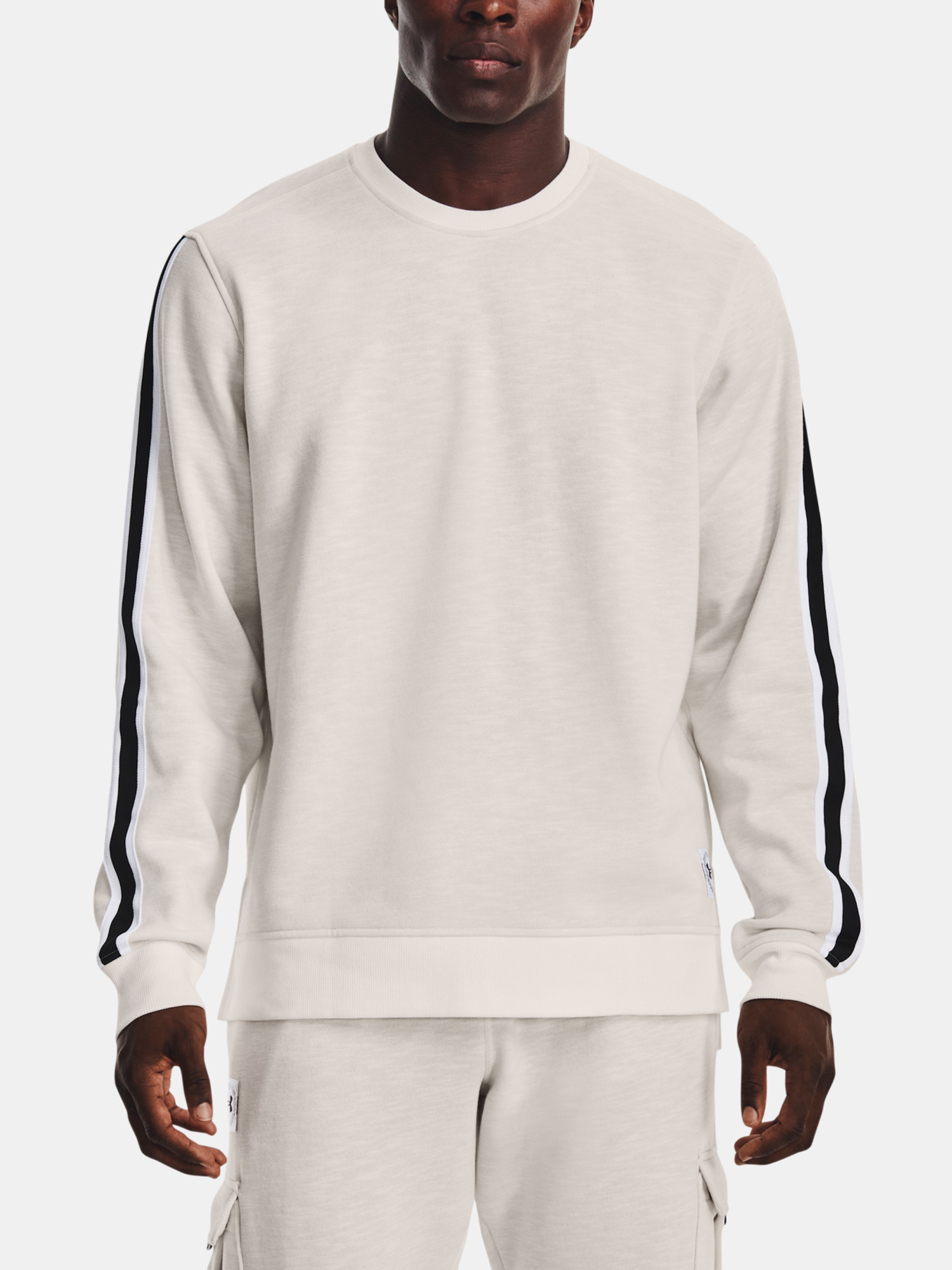 Under Armour Sweatshirt UA Essential Heritge Flc Crw-WHT - Mens