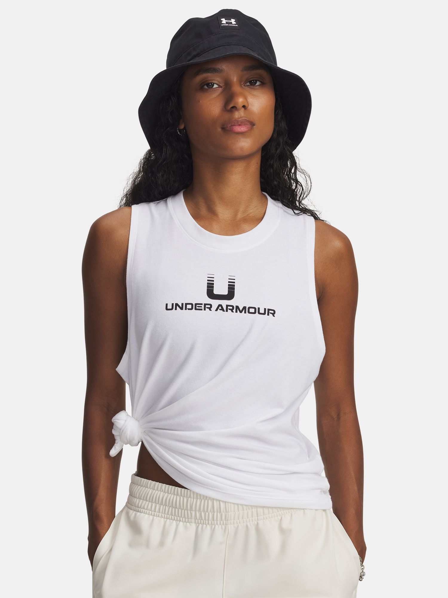 Womens tank top Under Armour UA Varsity U Tank-WHT - Womens