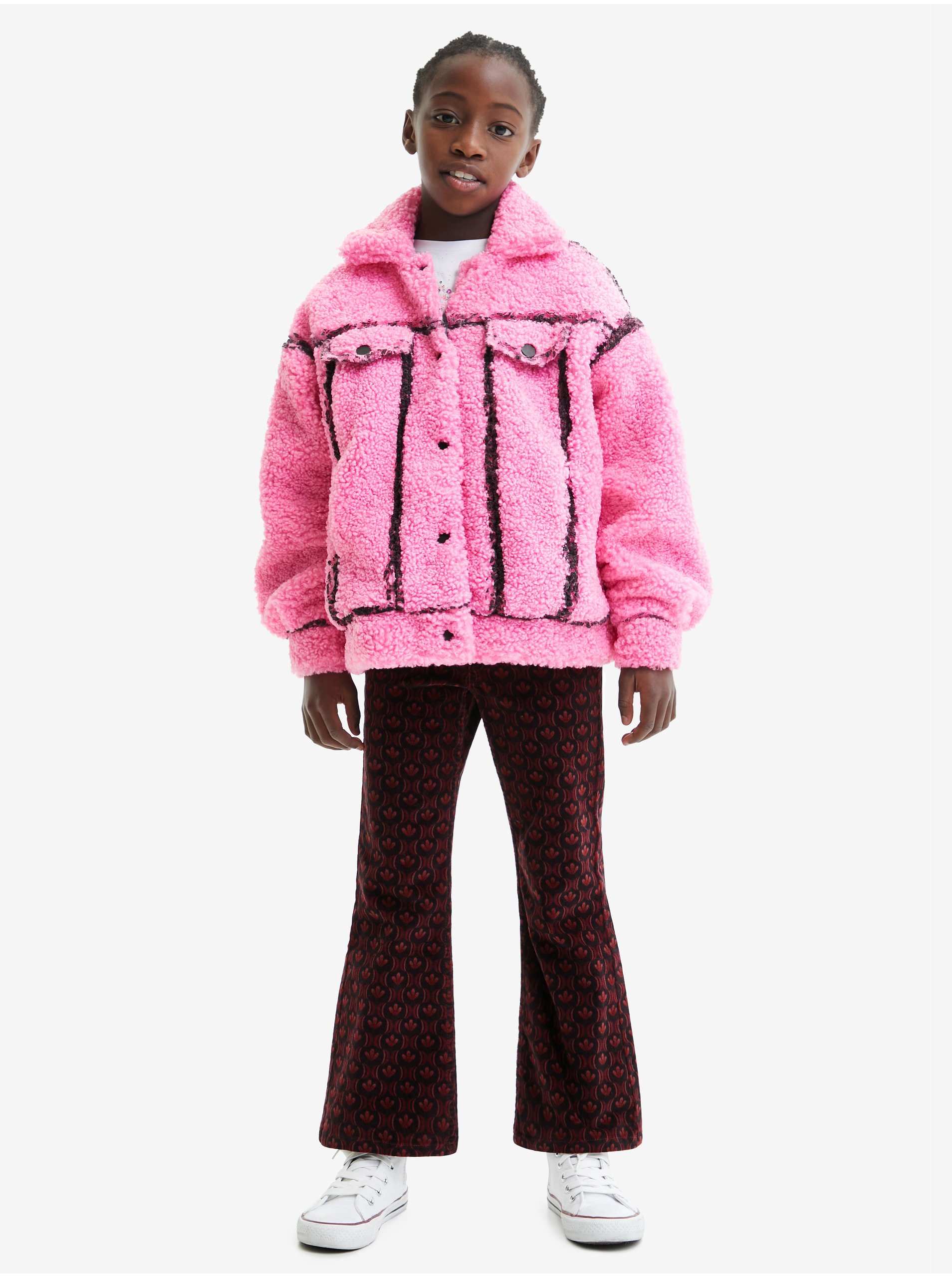 Pink girls' jacket Desigual Eris - Girls