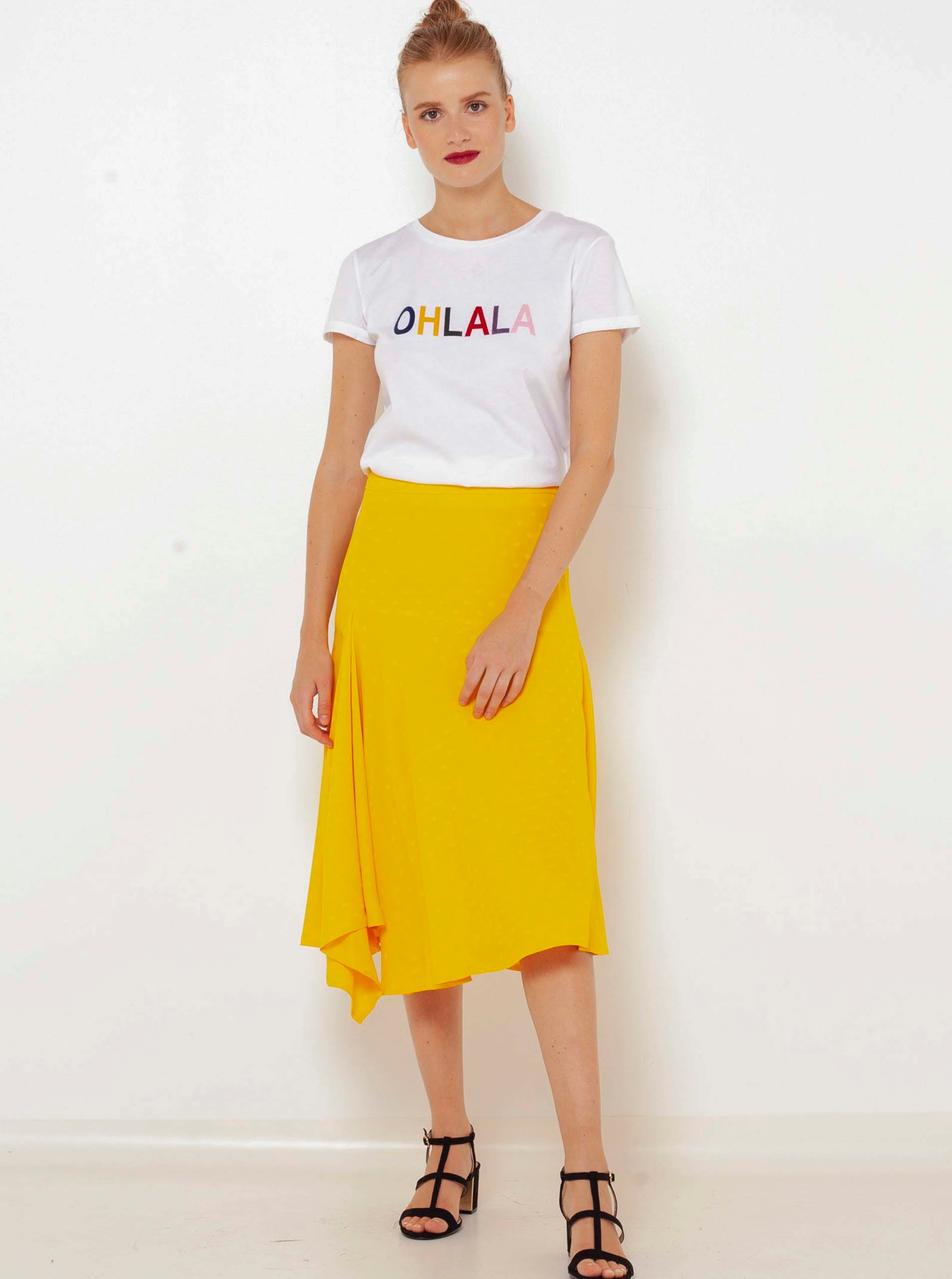 Fustă de damă CAMAIEU Yellow