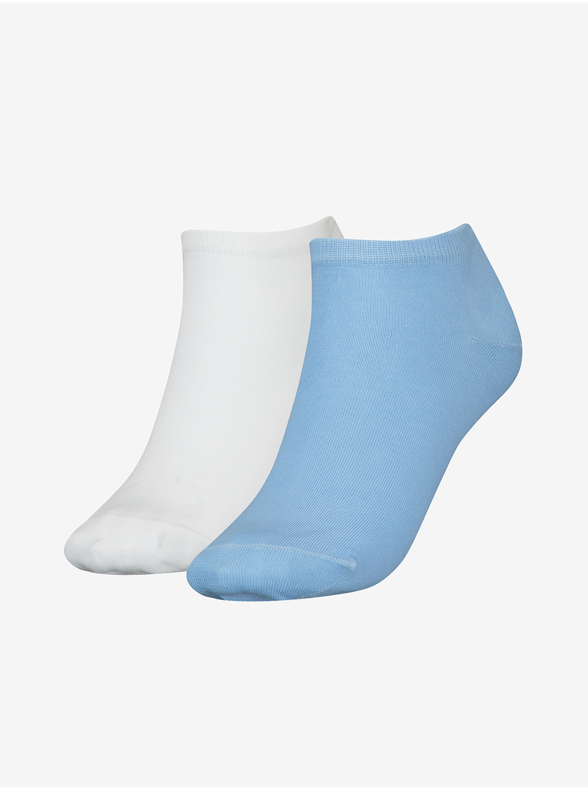 Levně Sada dvou párů dámských ponožek v bílé a modré barvě Tommy Hilfiger - Dámské