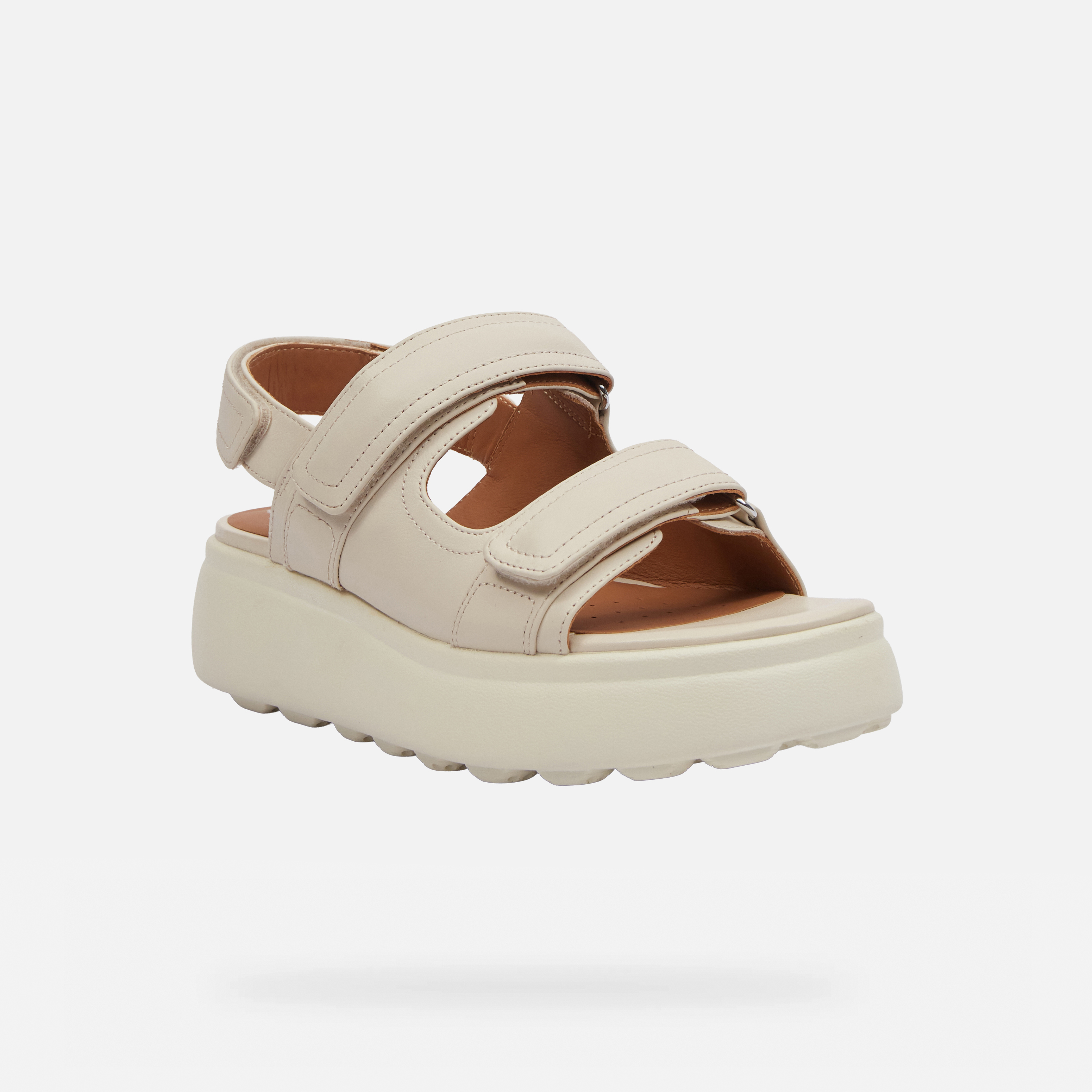 Cream women's sandals Geox Spherica EC4.1 S - Women's