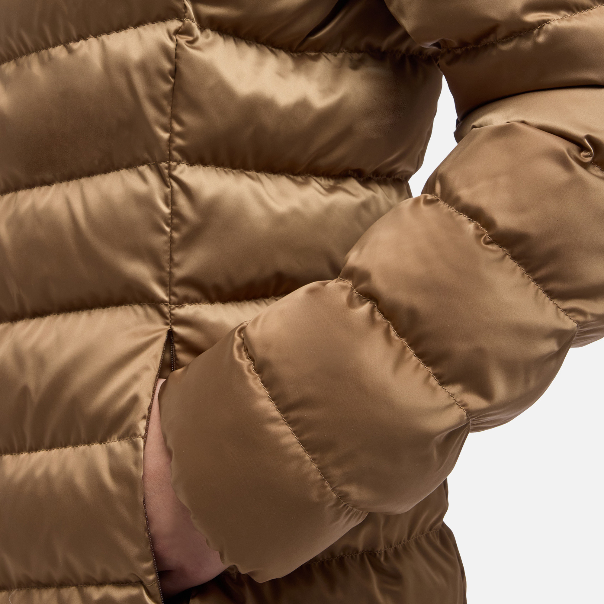 Geacă de damă maro deschis cu puf Geox Zosma