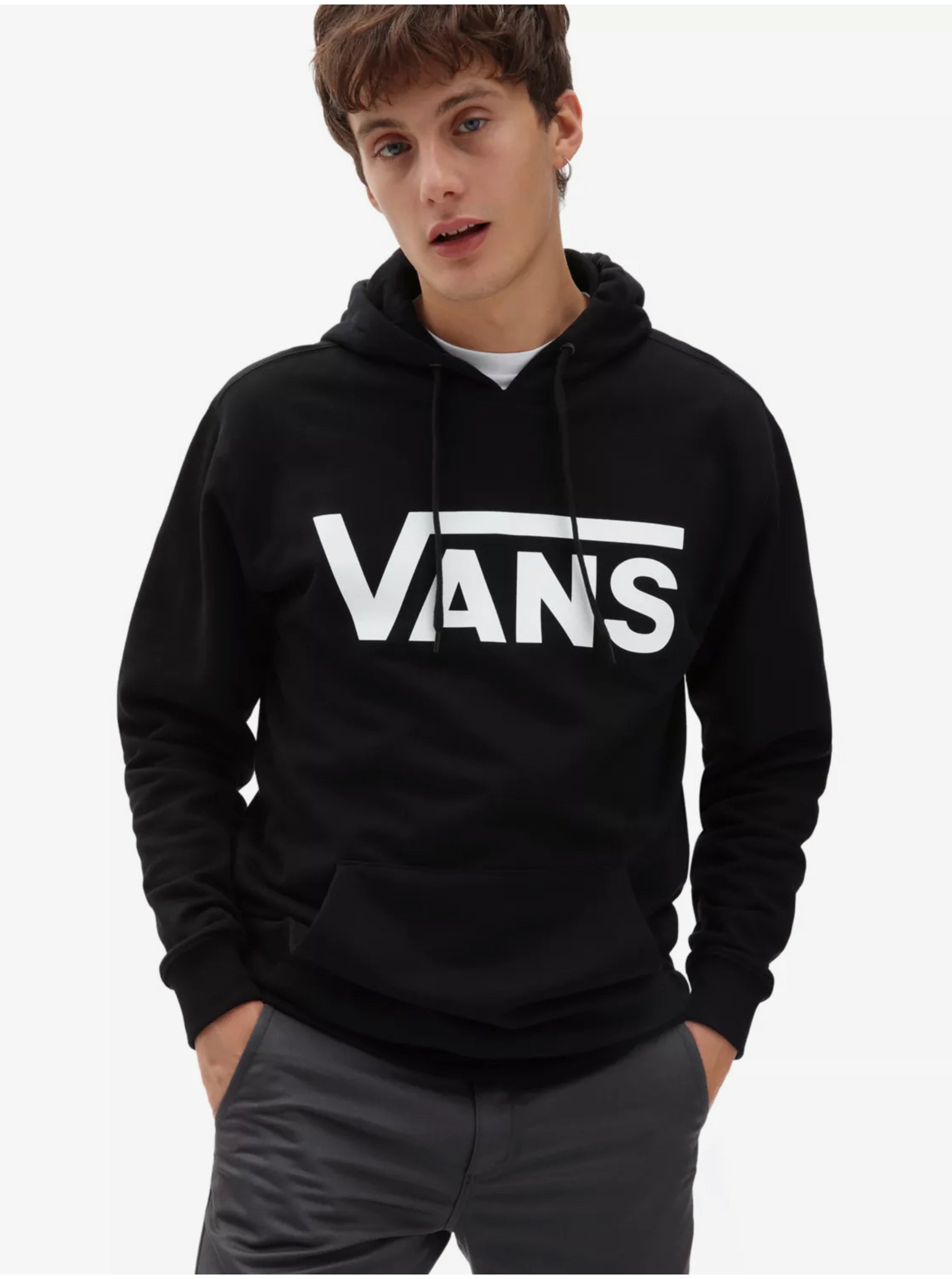 Men's black sweatshirt with VANS print - Men