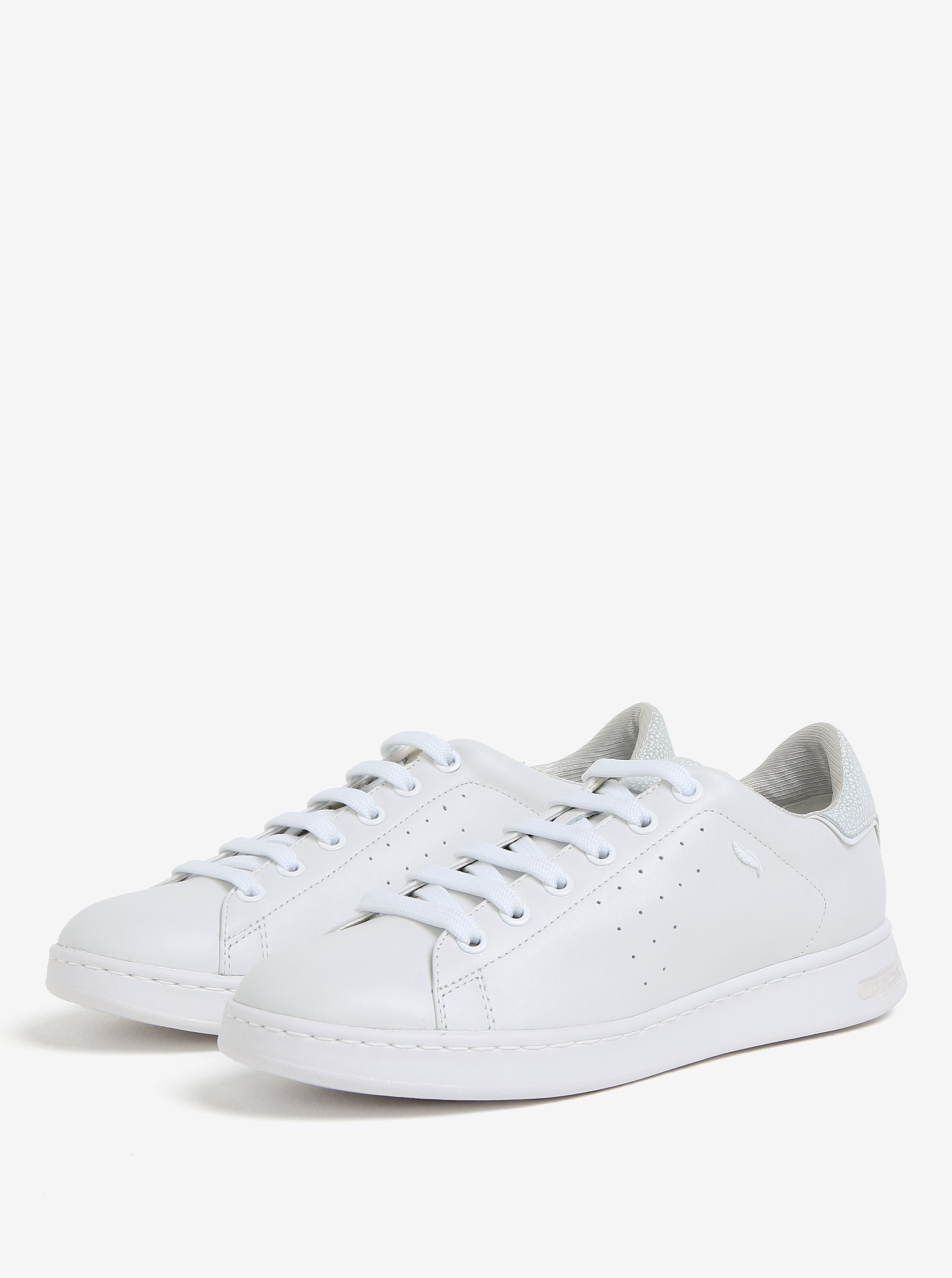 Cream women's leather sneakers Geox Jaysen - Women's