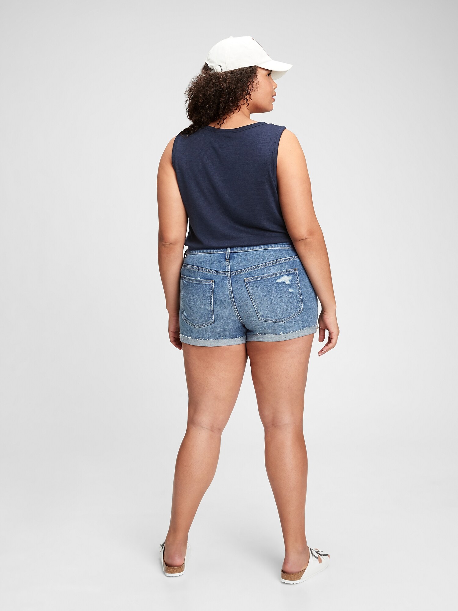 Pantaloni scurti pentru femei GAP - albastru