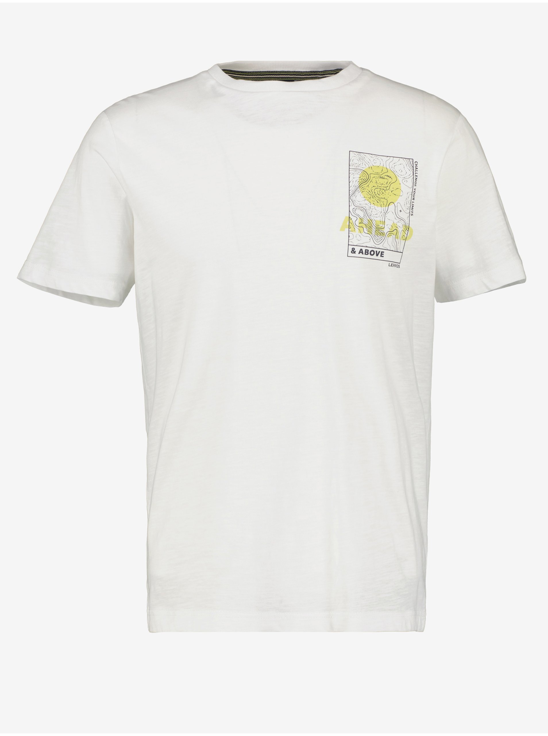 Levně Bílé pánské tričko LERROS - Pánské