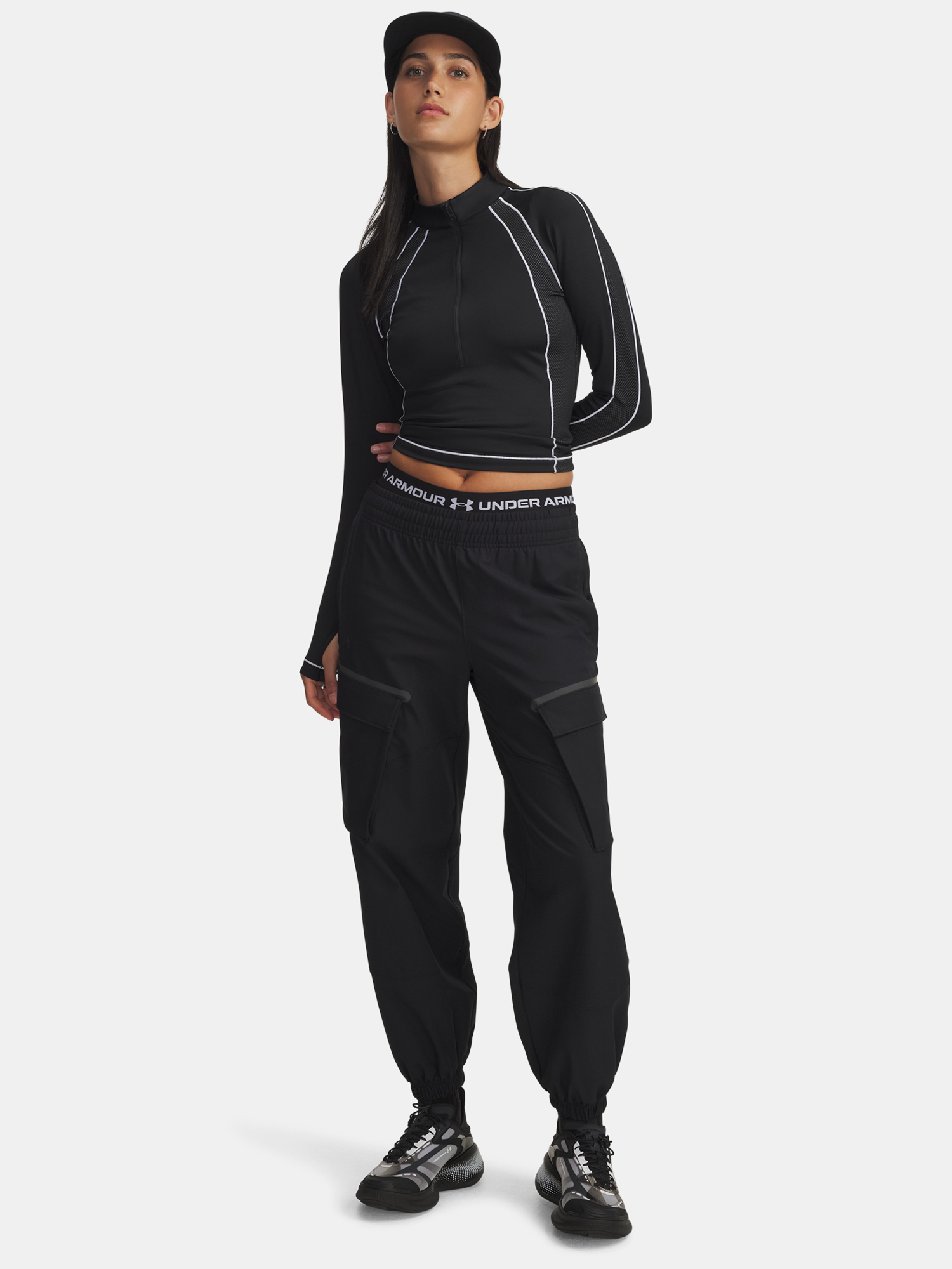 Under Armour UA ColdGear Textured 1/2 Zip-BLK Women's T-Shirt - Women's