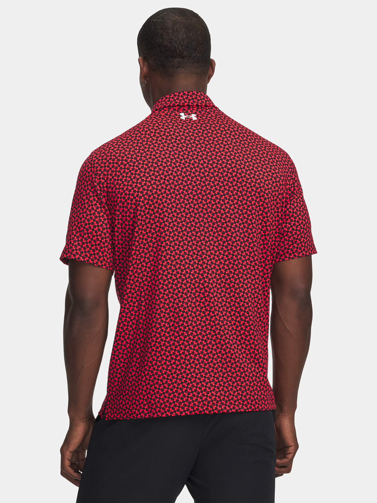 Men's Under Armour UA T2G Printed Polo-RED T-Shirt - Men's