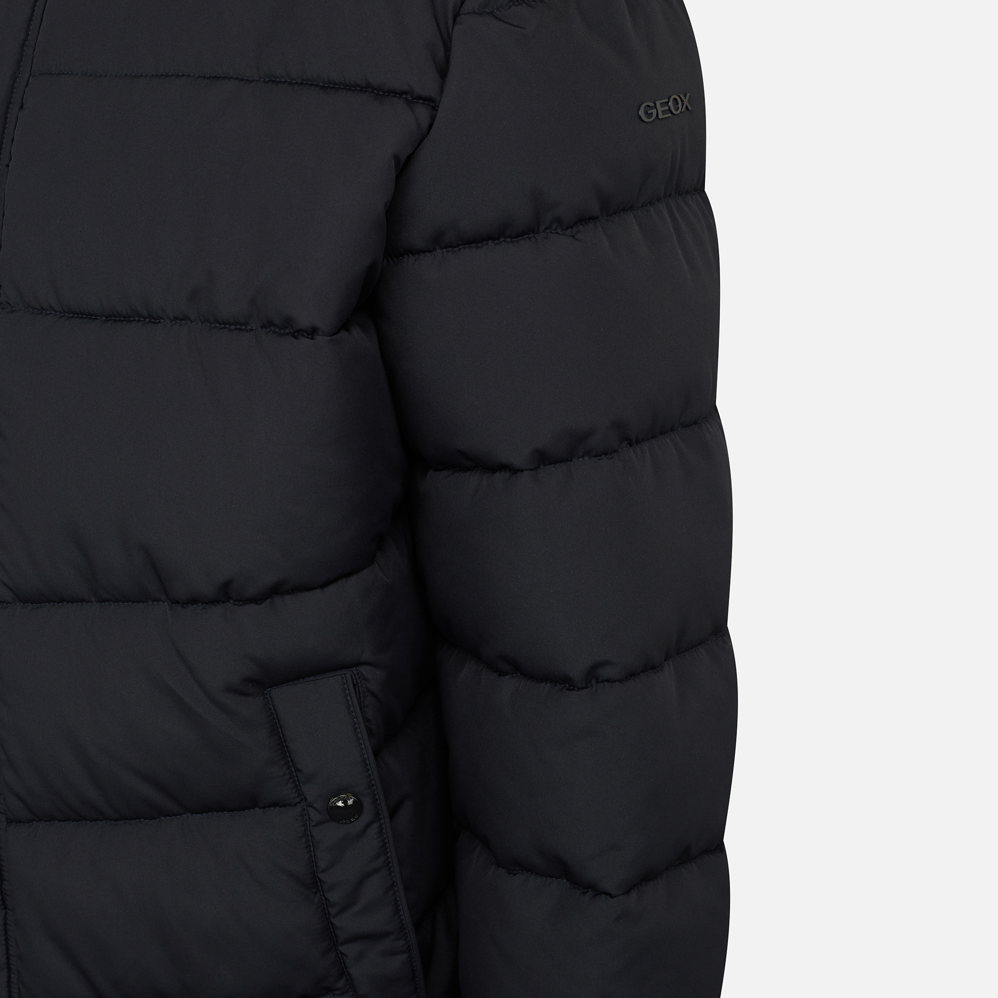 Dark blue men's down jacket Geox Leitan - Men