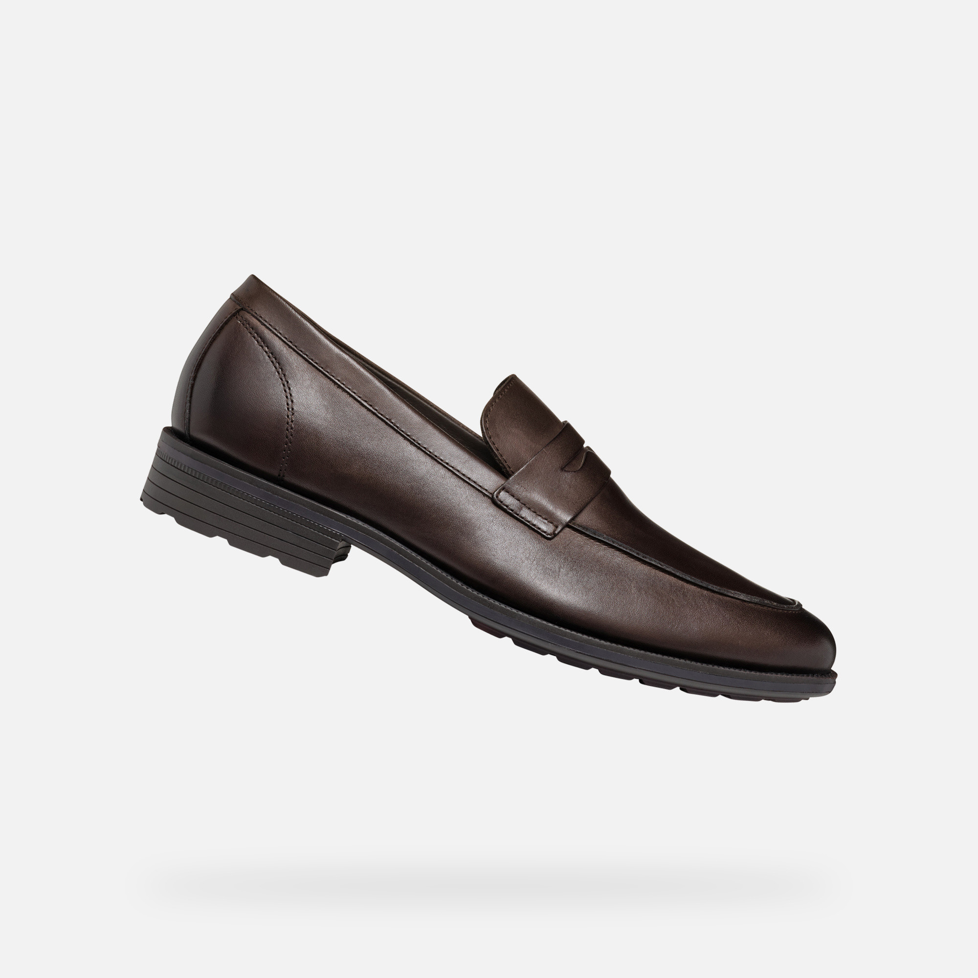 Dark brown men&#039;s loafers Geox Walk Pleasure F - Men&#039;s