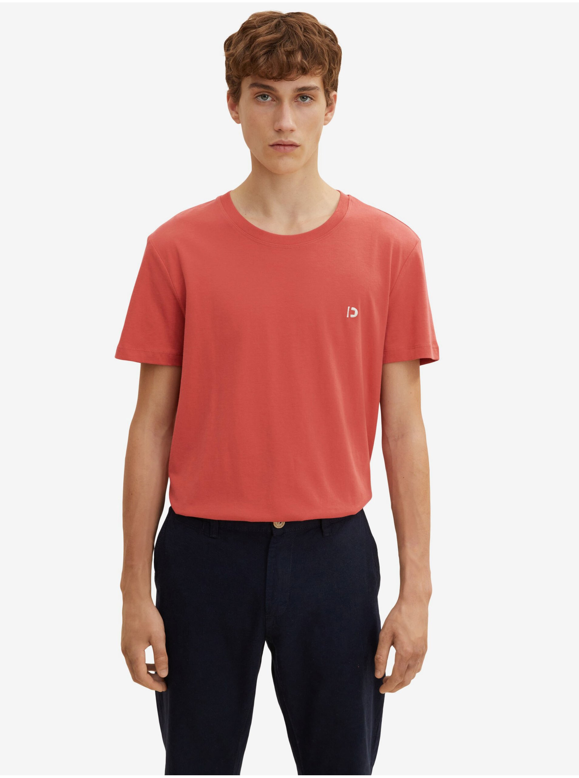 Red Men's Basic T-Shirt Tom Tailor Denim - Men's