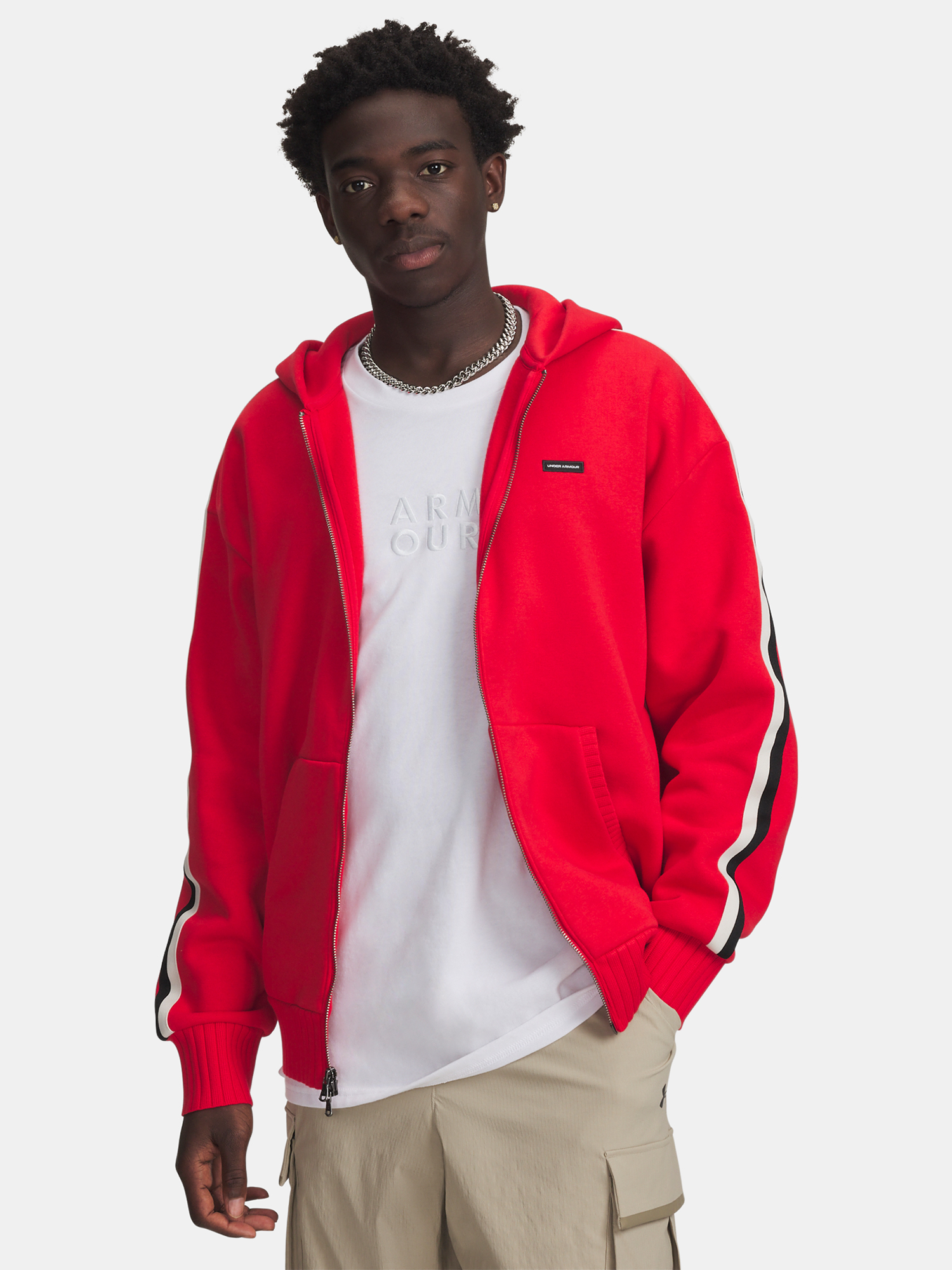 Men&#039;s Under Armour UA Icon Heavy Rib FZ-RED - Men&#039;s Sweatshirt