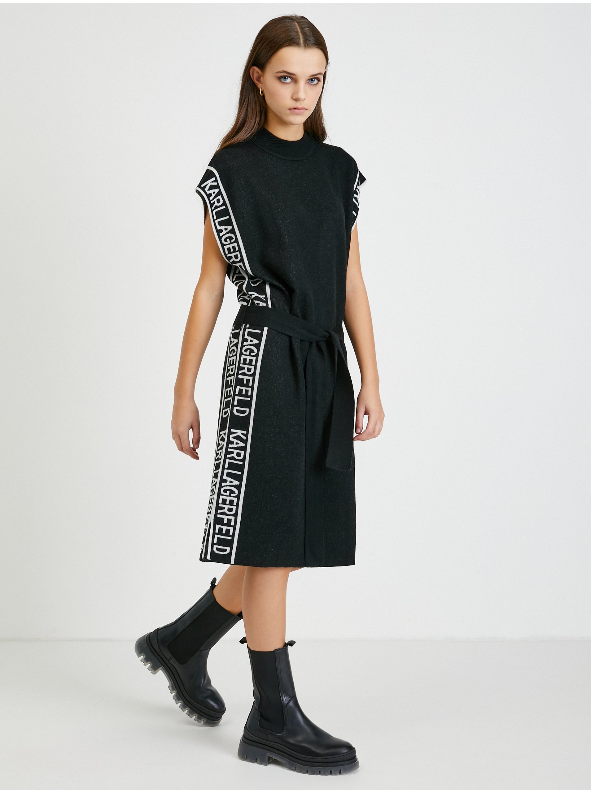 Levně Dámské šaty Karl Lagerfeld Knitwear
