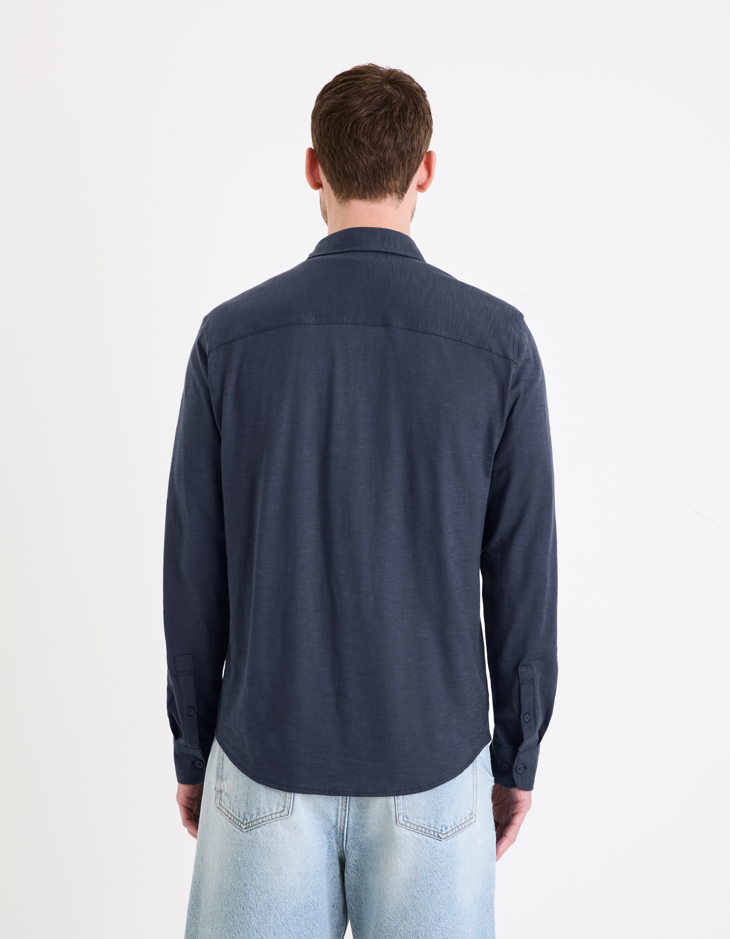 Camasi casual pentru barbati Celio - albastru inchis