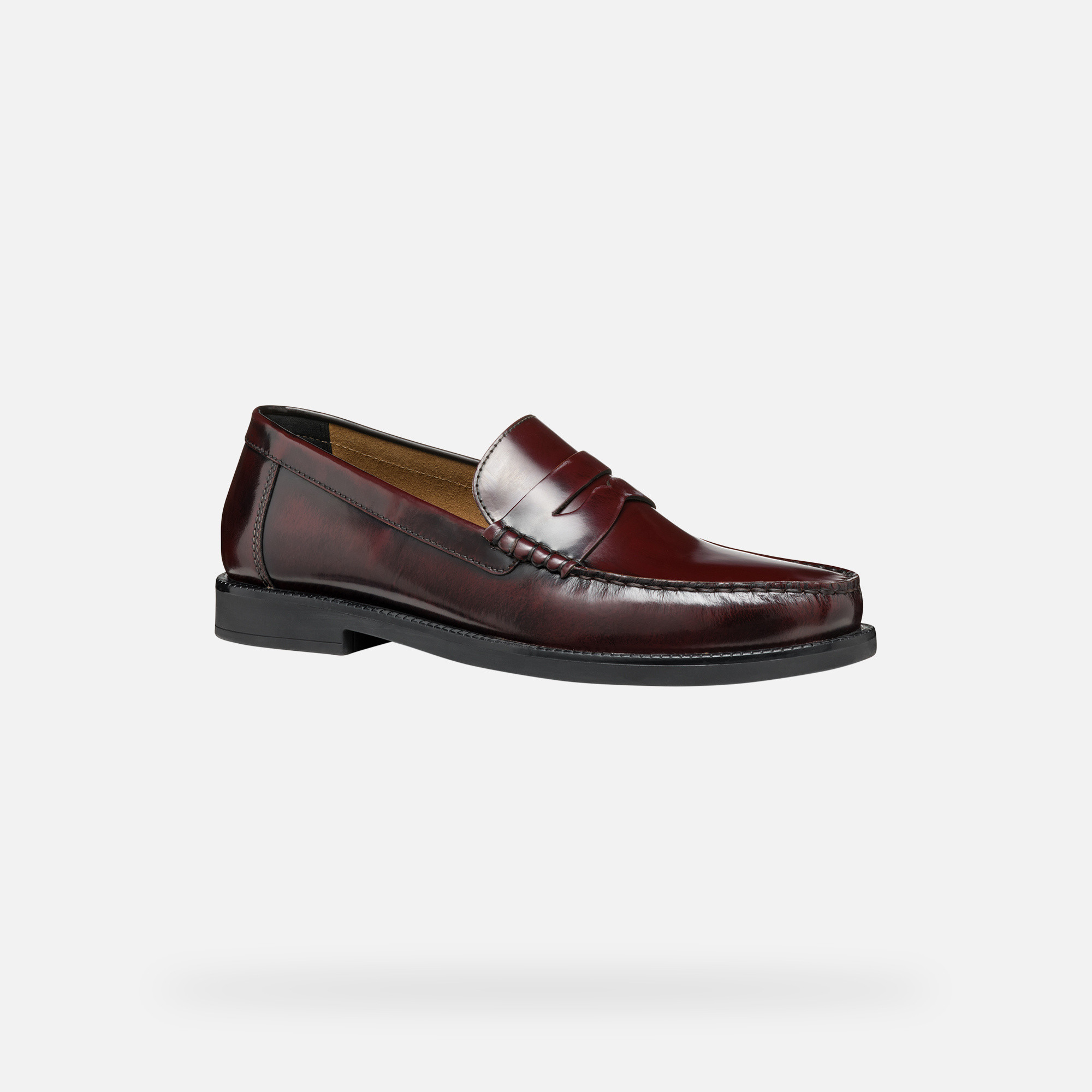 Dark brown men&#039;s loafers Geox Recanati - Men&#039;s