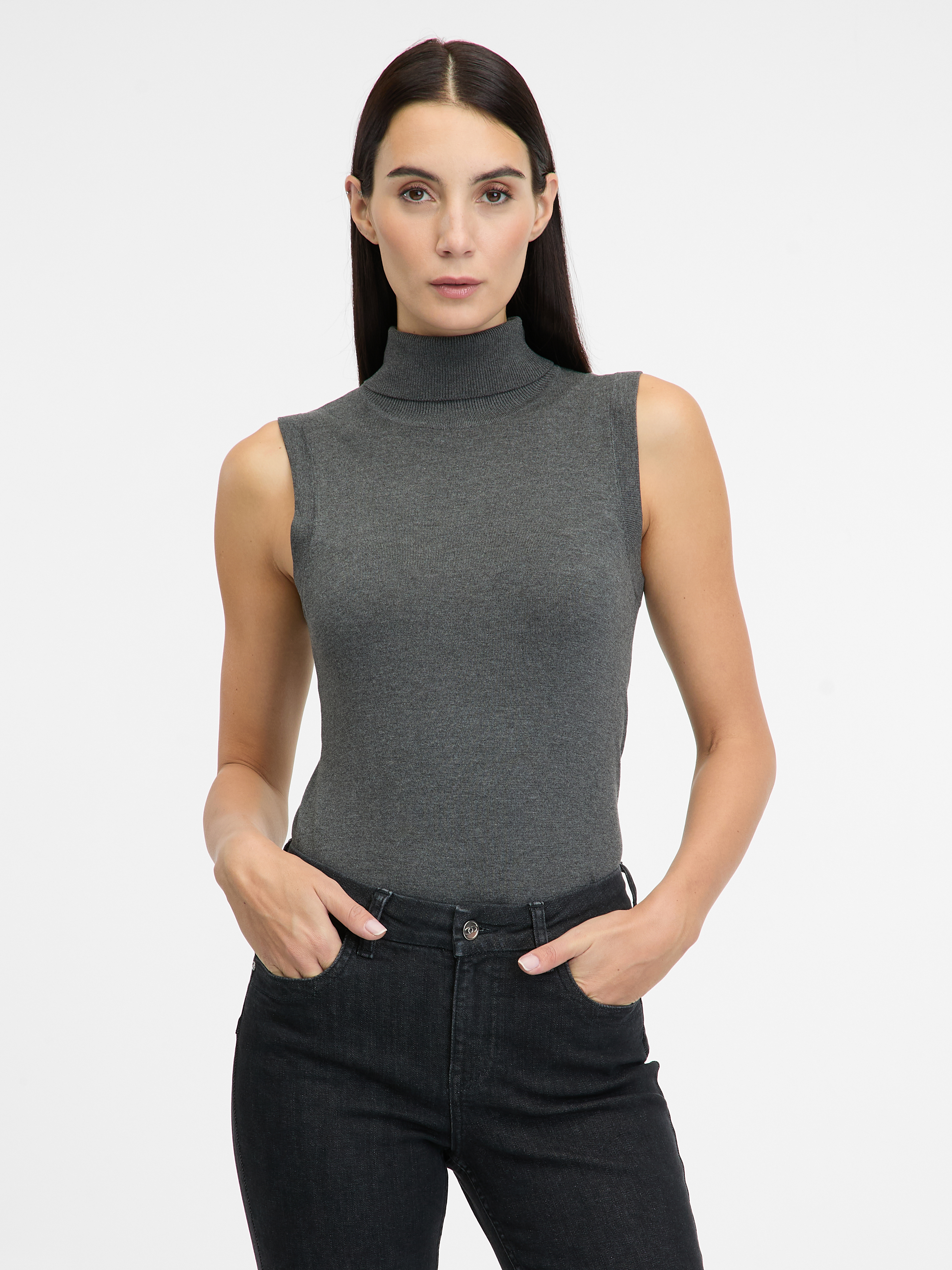 Grey women&#039;s turtleneck sweater ORSAY - Women&#039;s