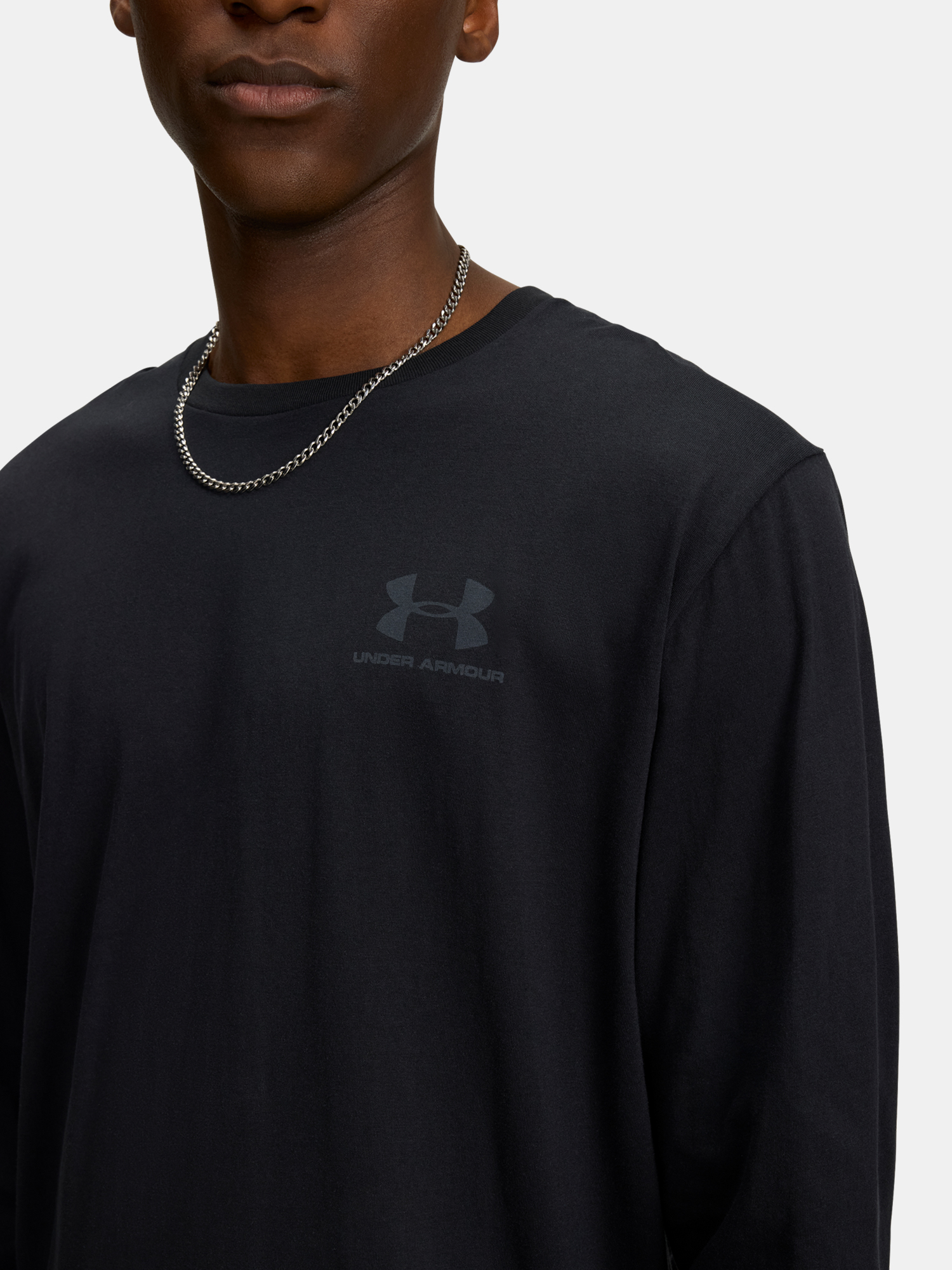 Men's T-shirt Under Armour UA SPORTSTYLE LEFT CHEST LS-BLK - Men's