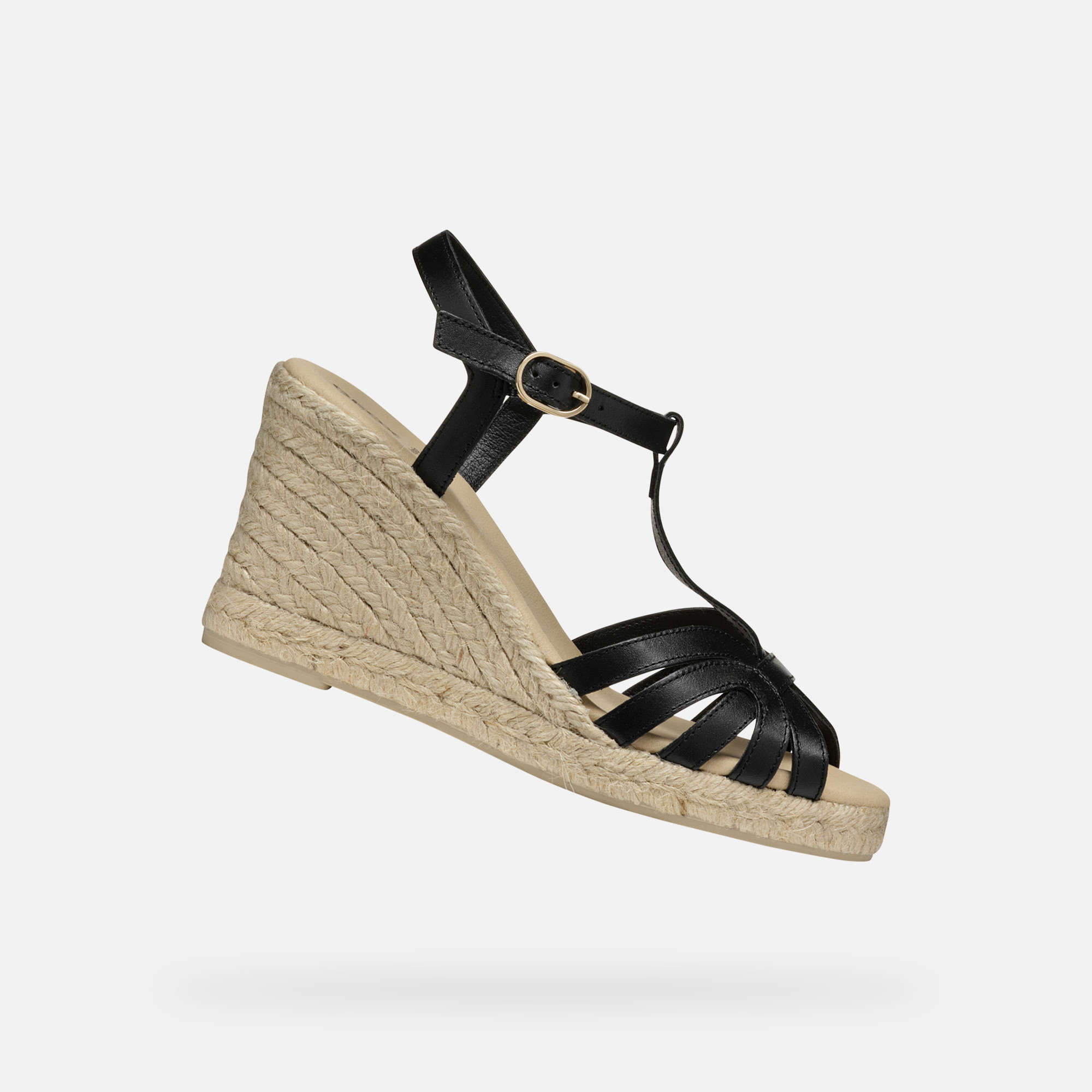 Černé dámské sandály Geox Gelsa