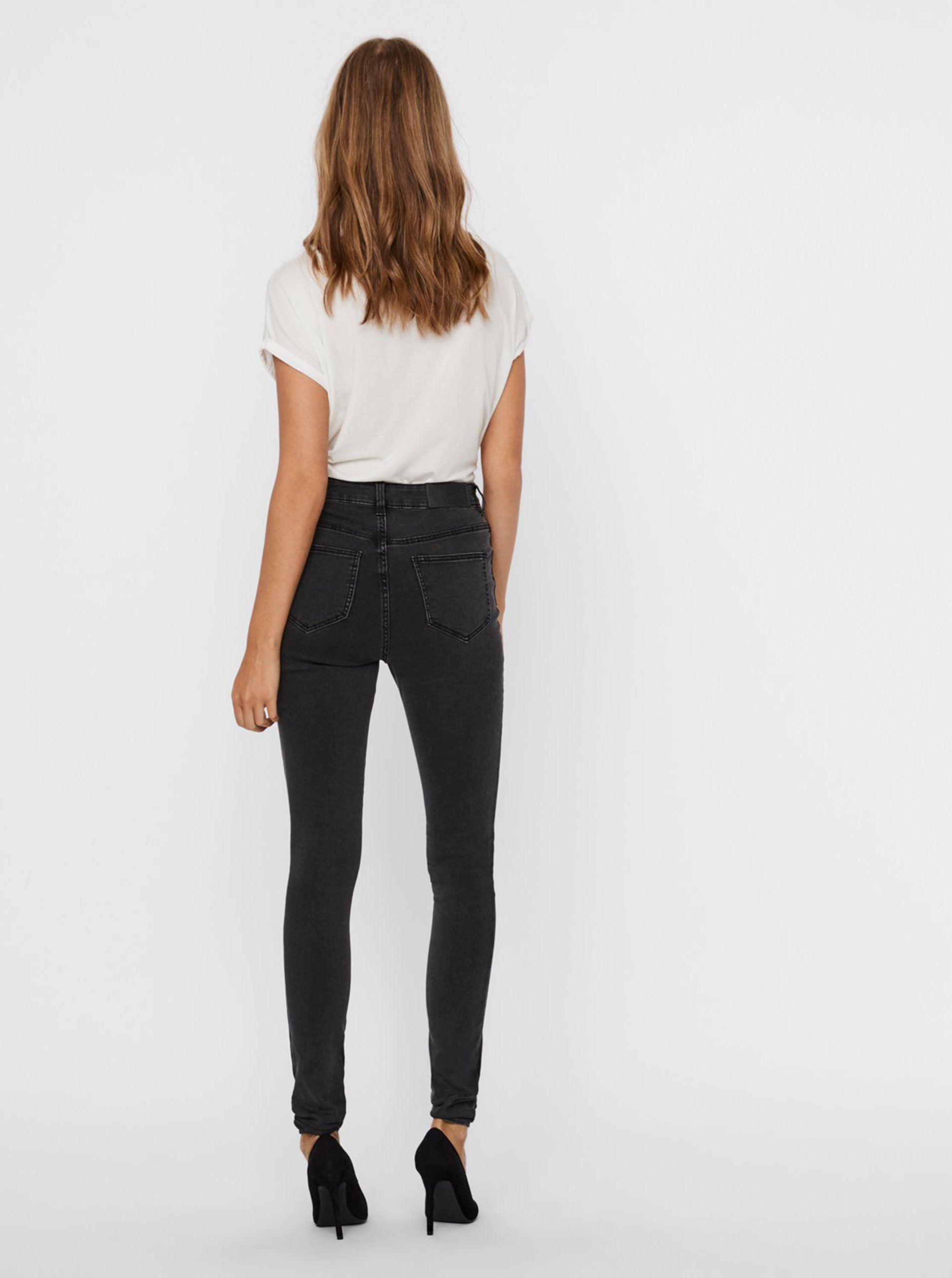Dark gray skinny fit jeans Noisy May Callie - Women