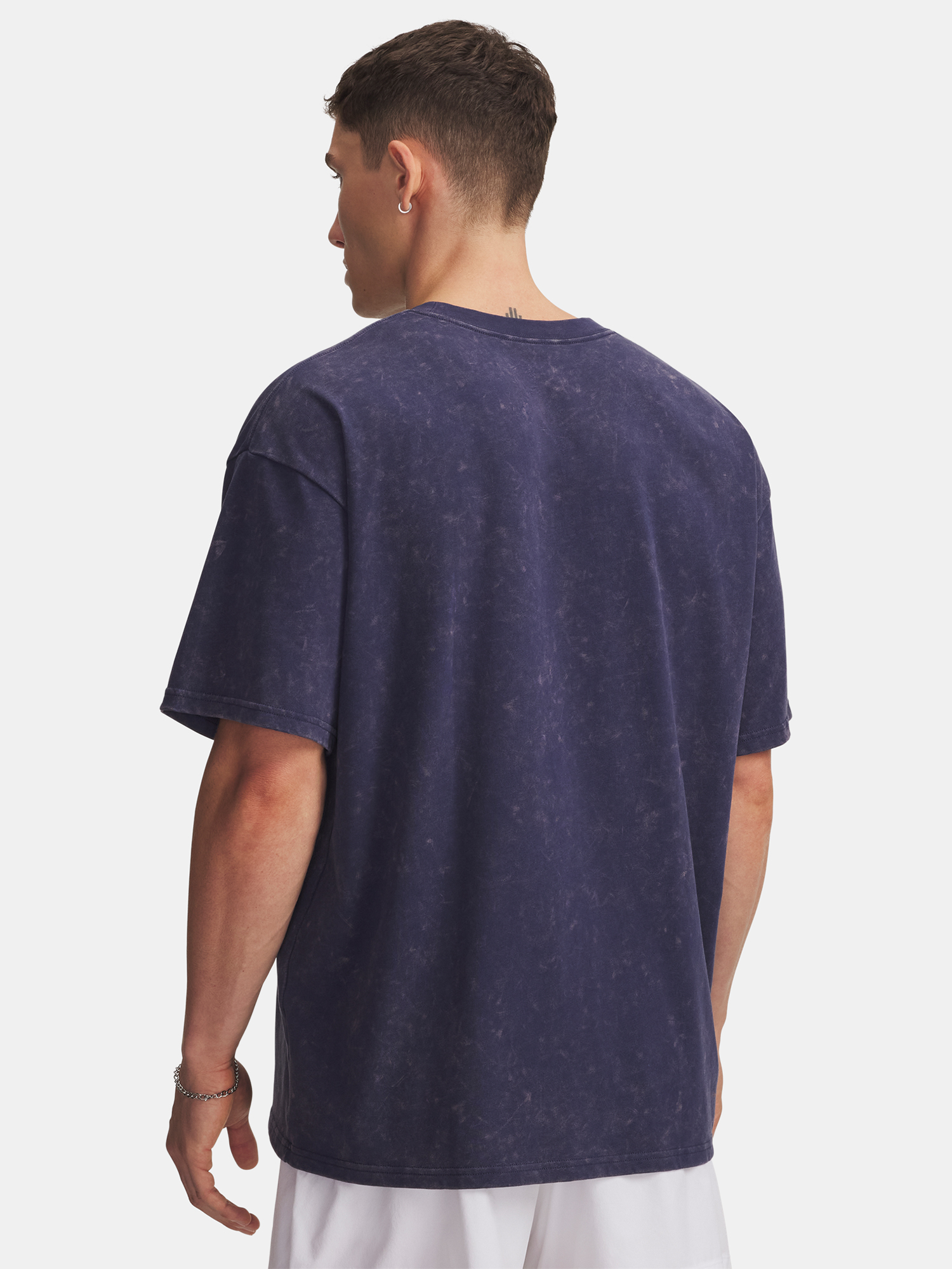 Men's Under Armour UA M HW OS LOGO WASH SS-BLU - Men's T-Shirt