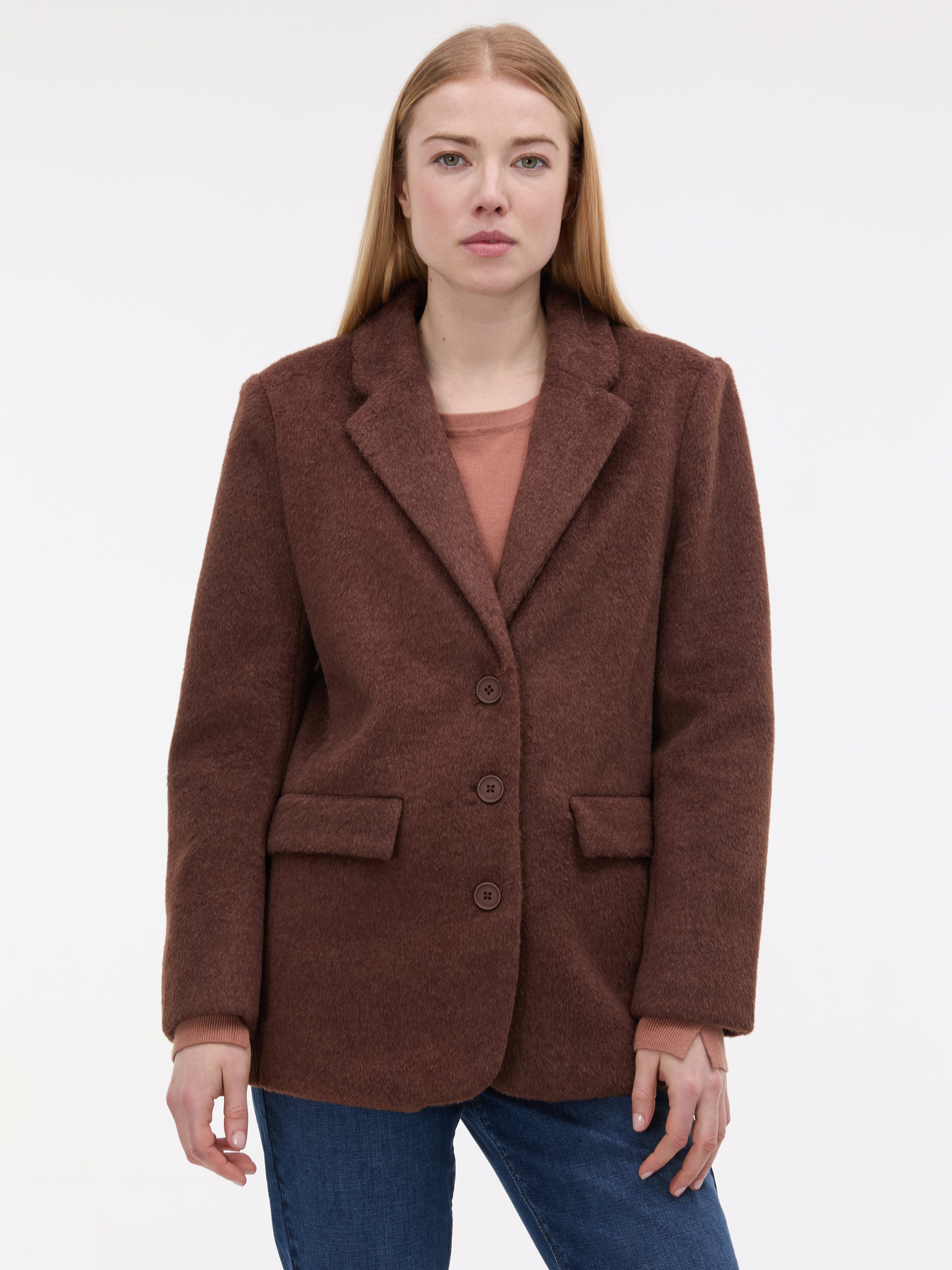 Hnědý dámský kabát ORSAY