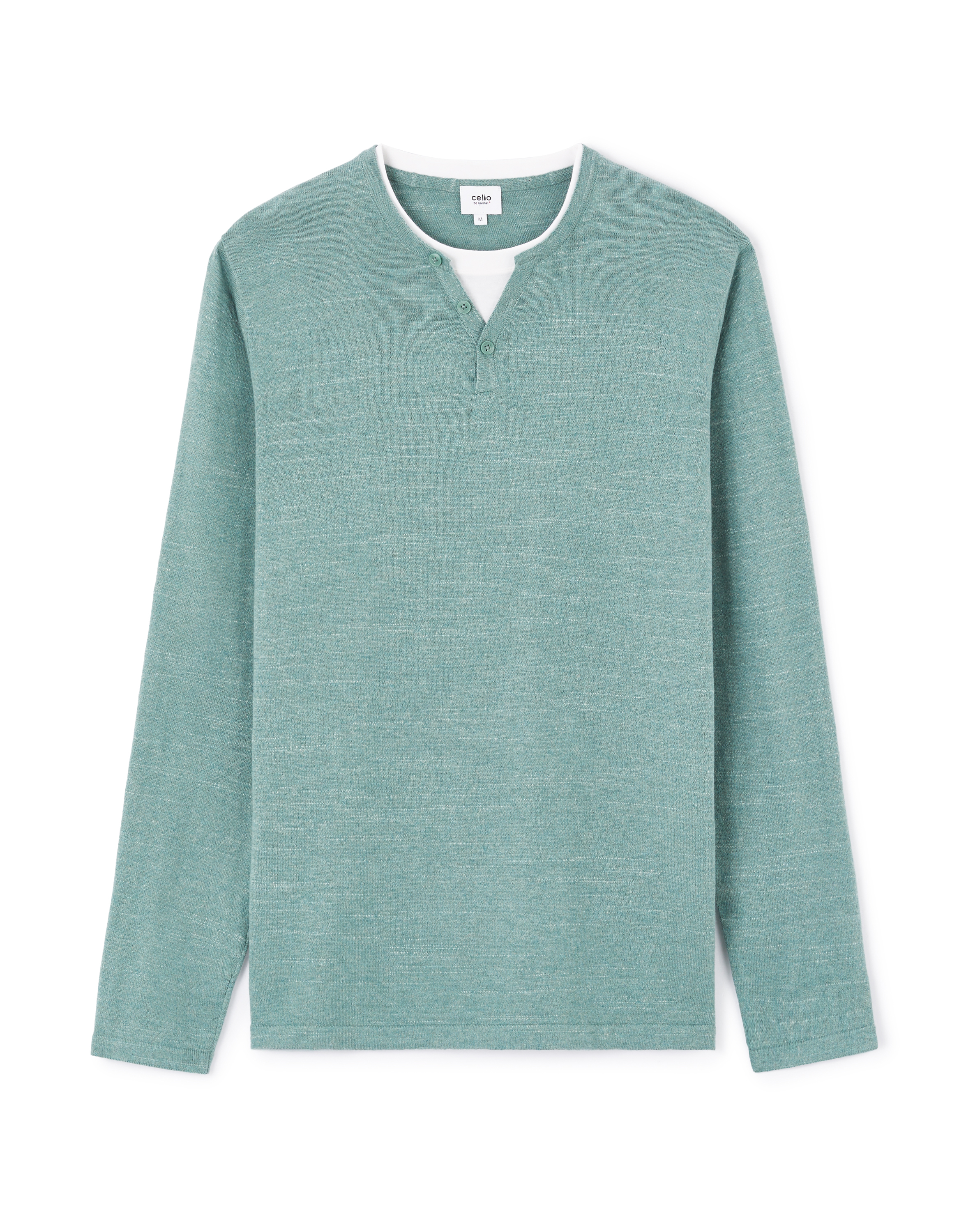 Celio Henley Gelano Sweater - Mens