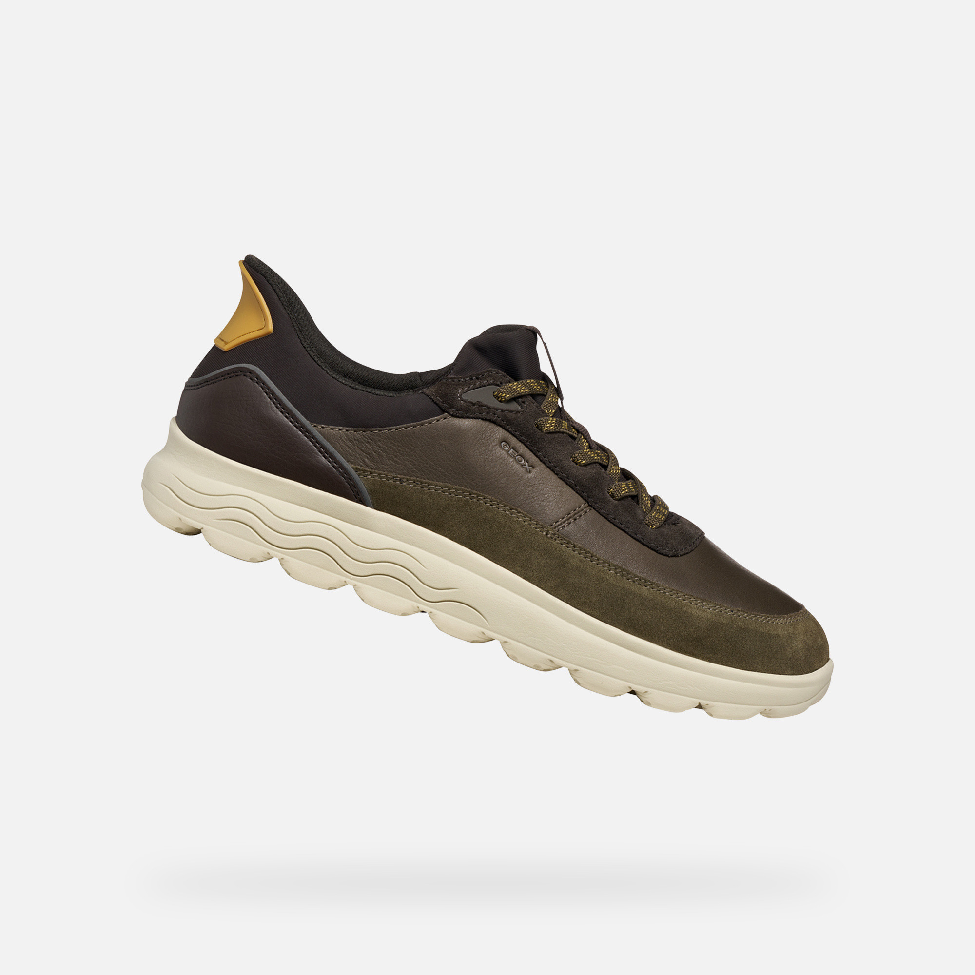 Dark green mens sneakers Geox Spherica Plus - Mens