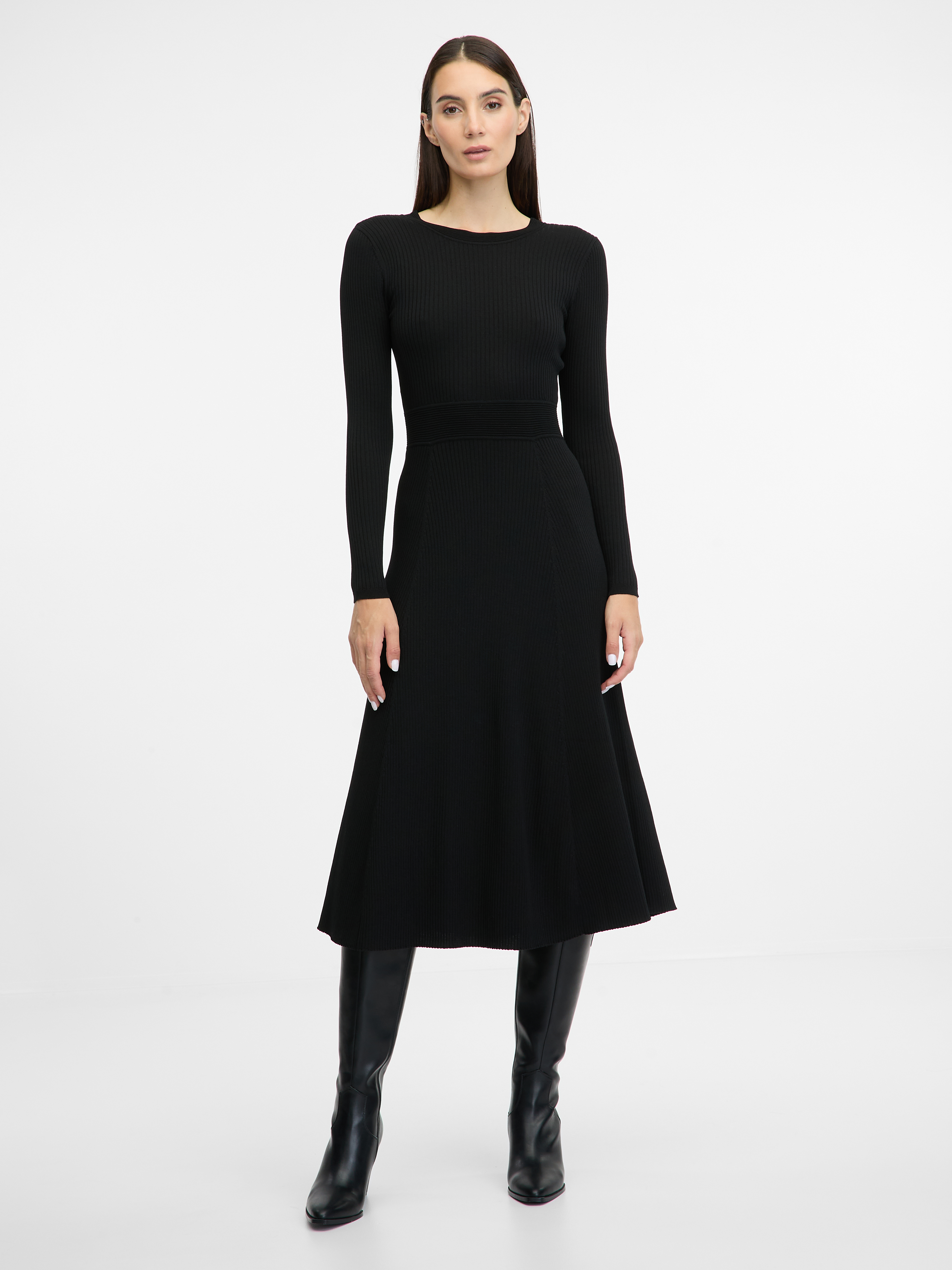 Black womens midi dress ORSAY - Womens