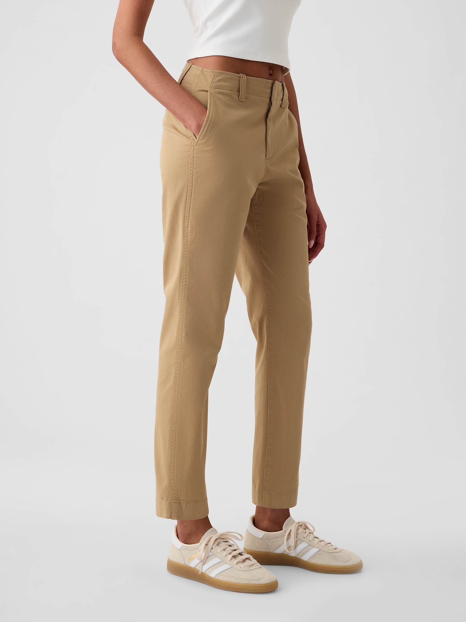 Pantaloni chino pentru femei GAP - maro