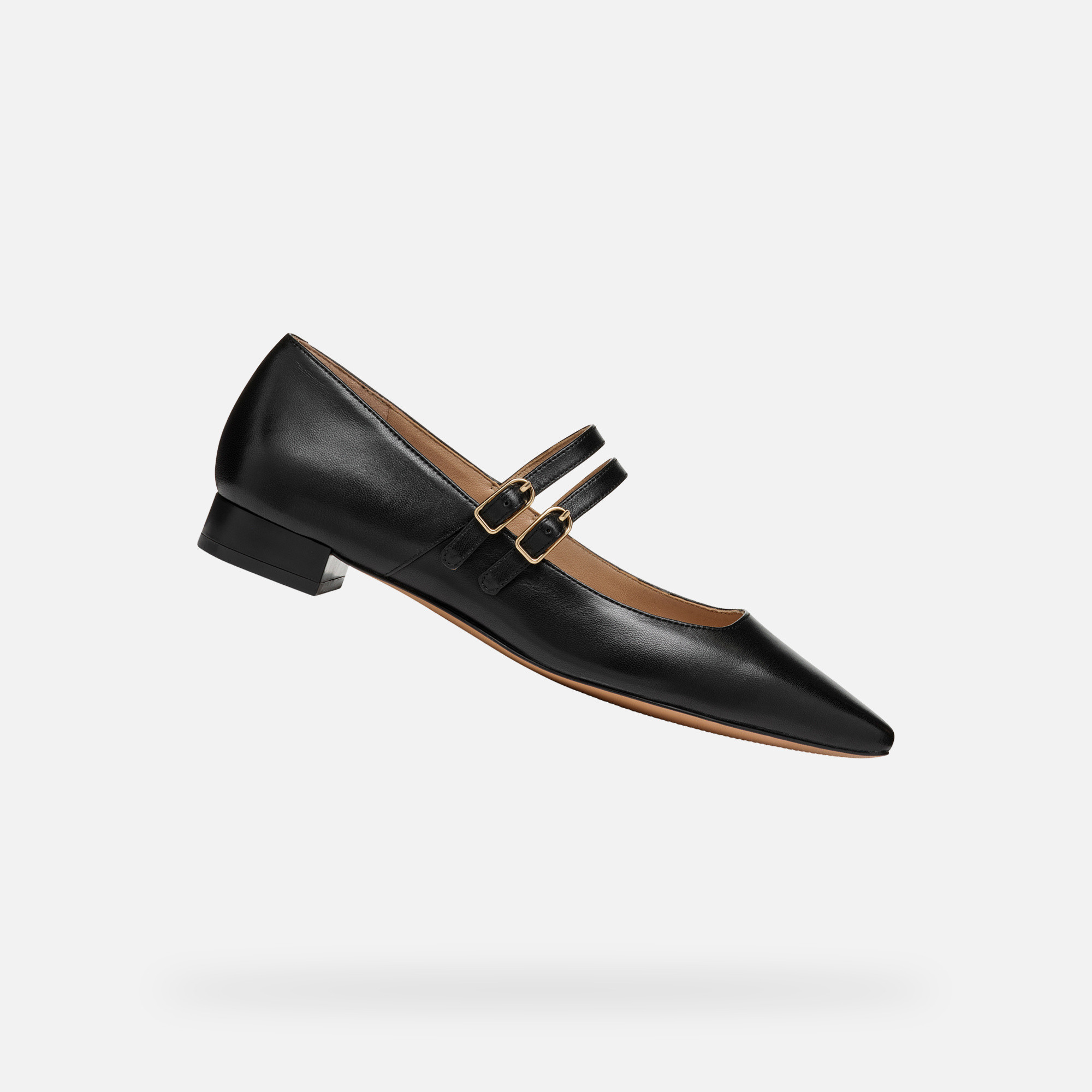 Black womens ballet flats Geox Giselda15 - Womens