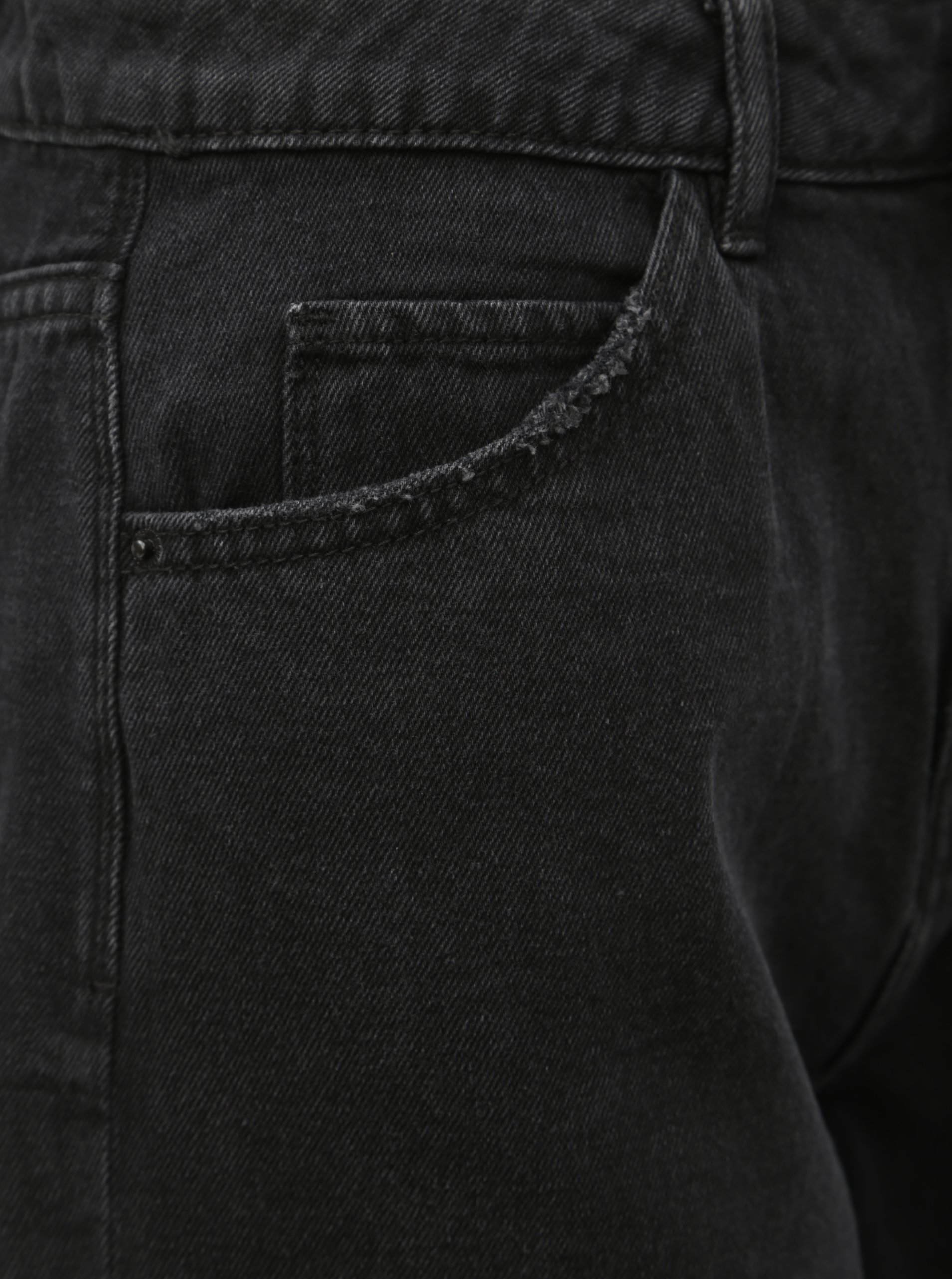 Pantaloni scurti gri inchis din denim cu talie inalta VERO MODA Nineteen