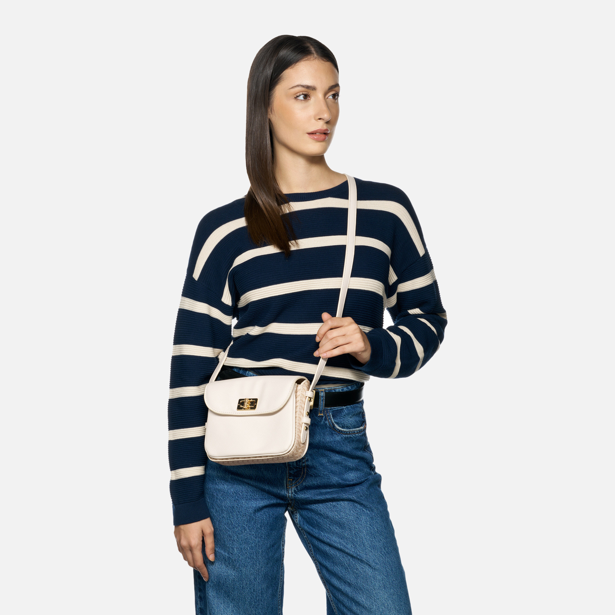Cream women&#039;s handbag Geox Kleopy - Women&#039;s