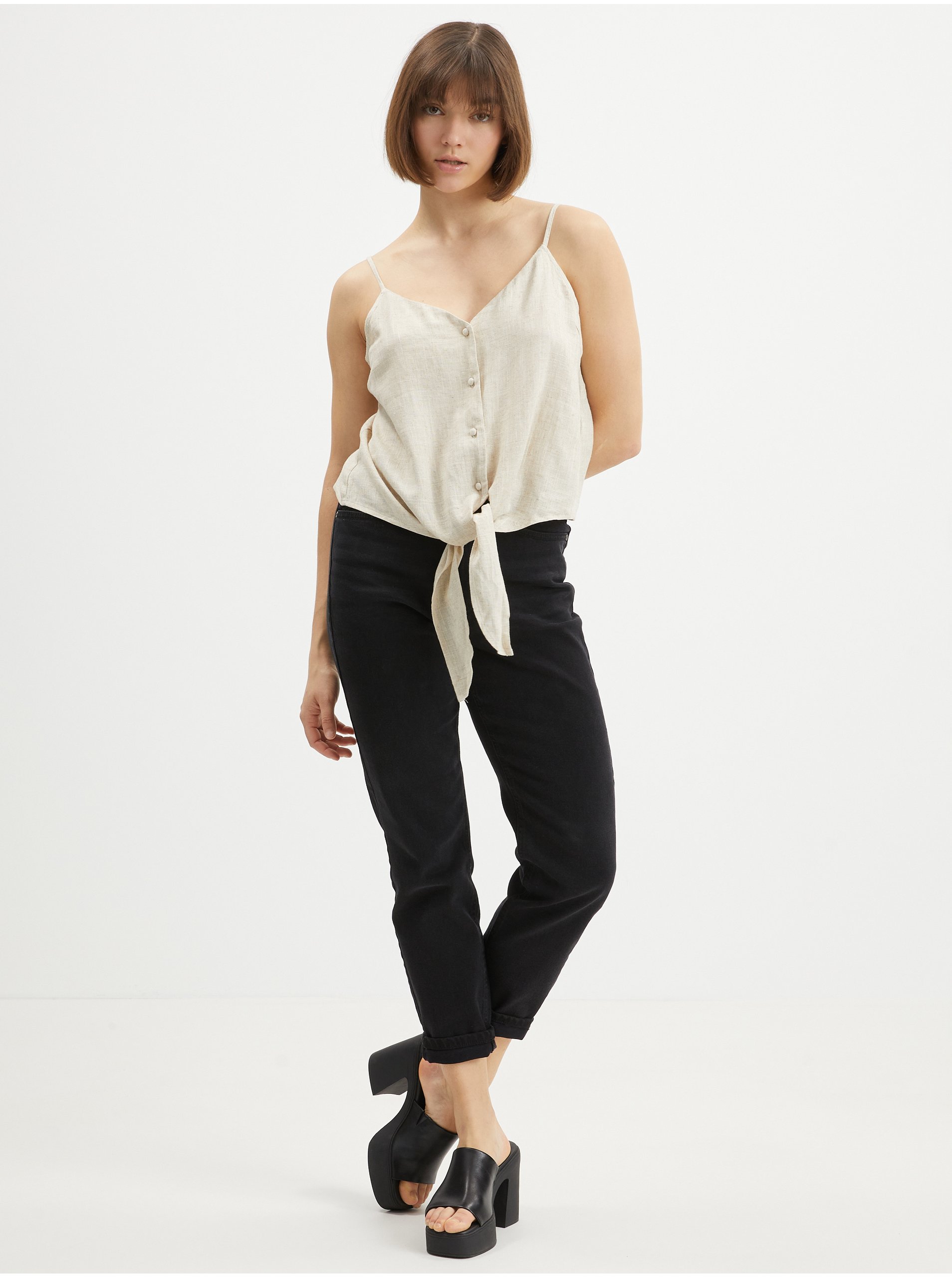 Maiouri pentru femei Pieces - crem