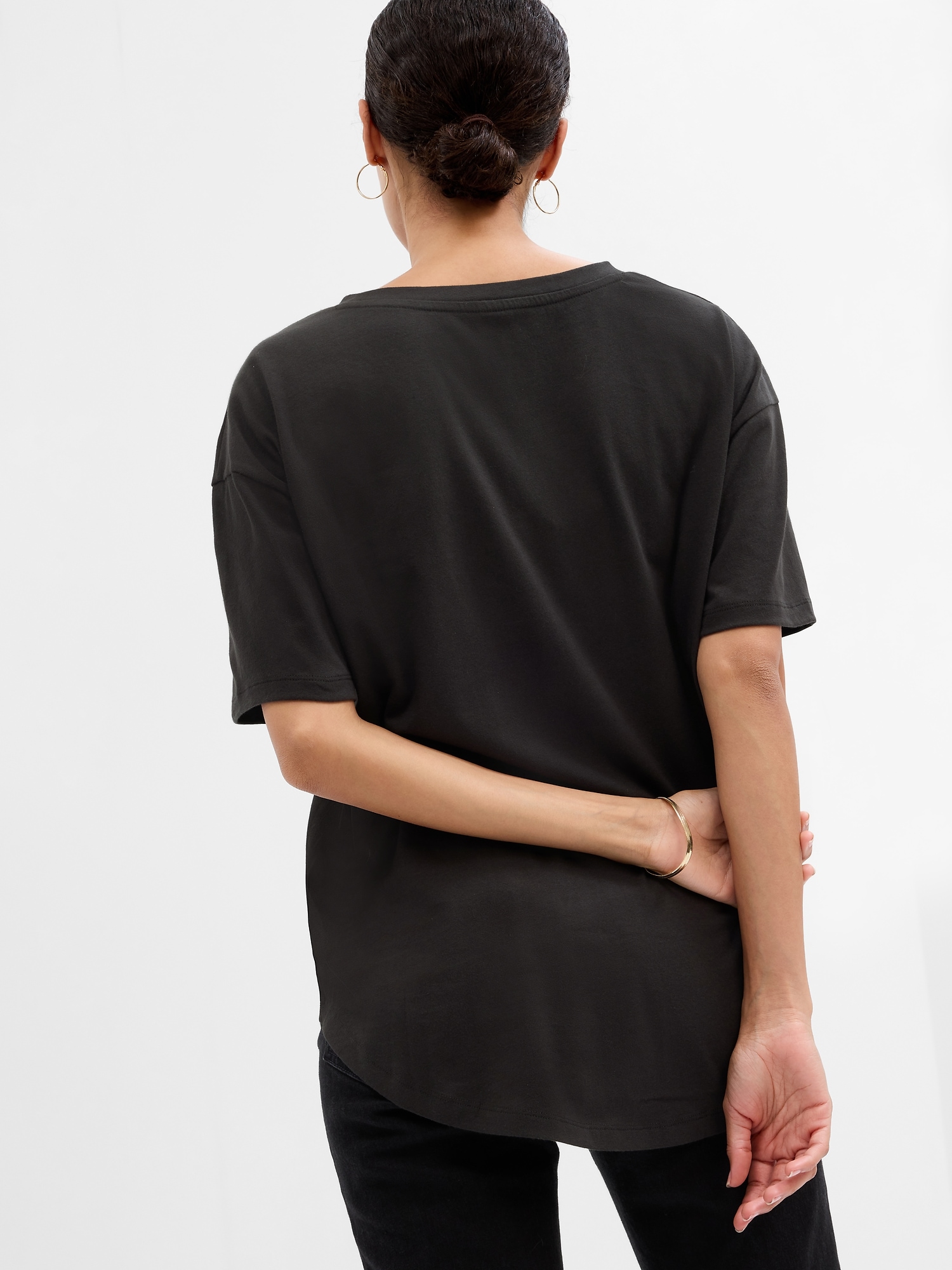 Tricouri pentru femei GAP - negru, alb