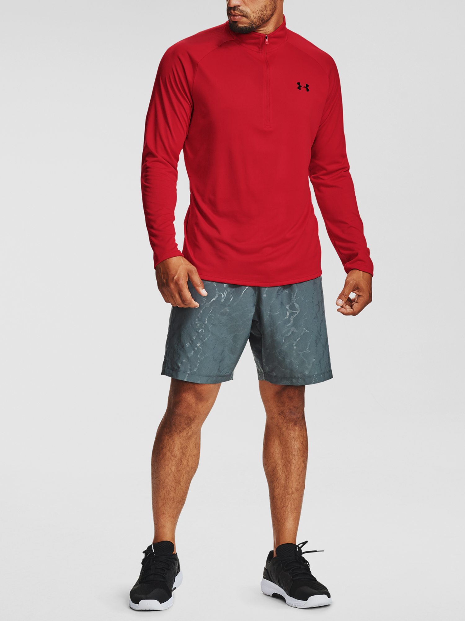Under Armour Tech 2.0 1/2 Zip-RED T-shirt