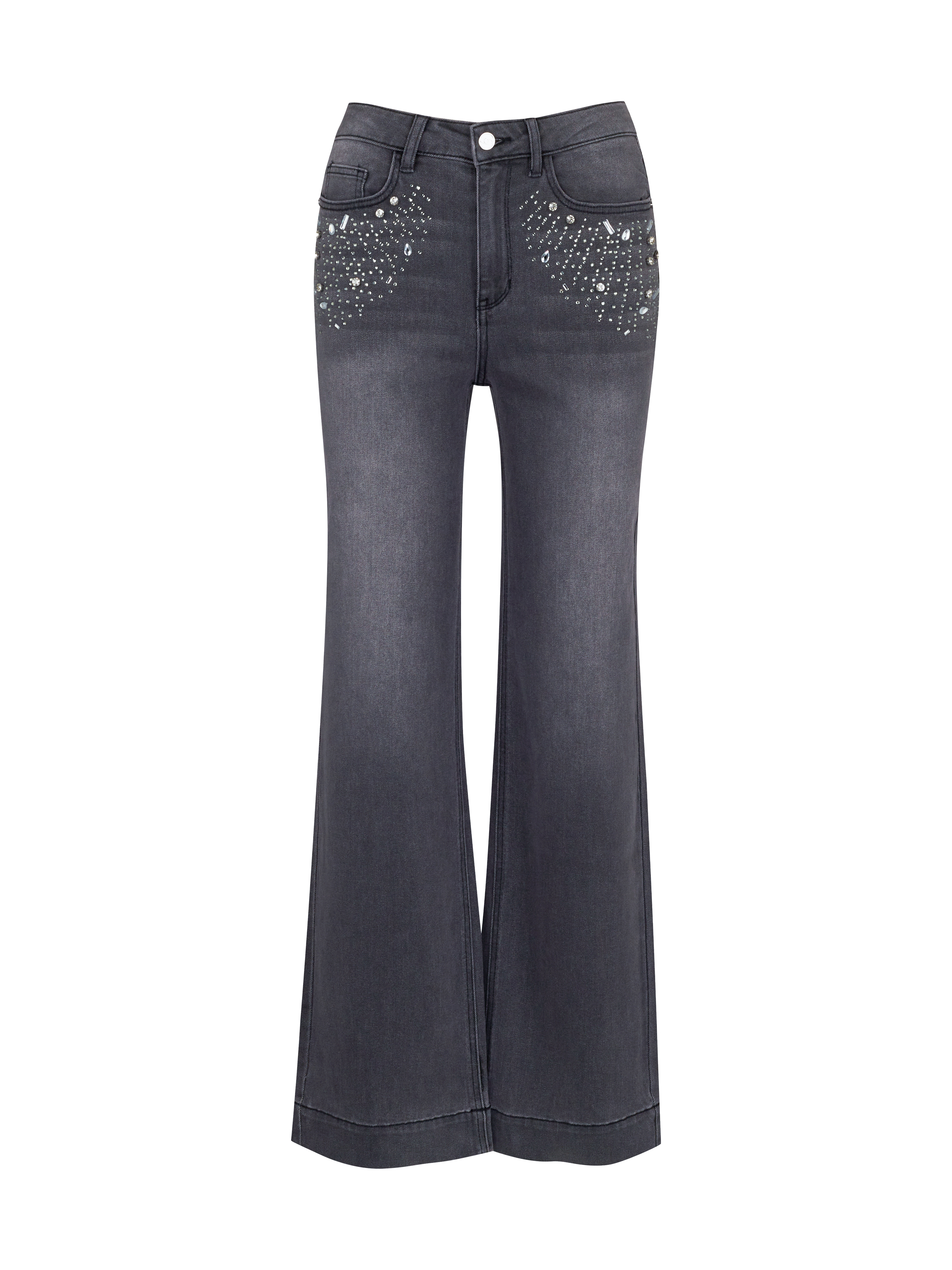 Dark grey women&#039;s wide leg jeans ORSAY - Women&#039;s