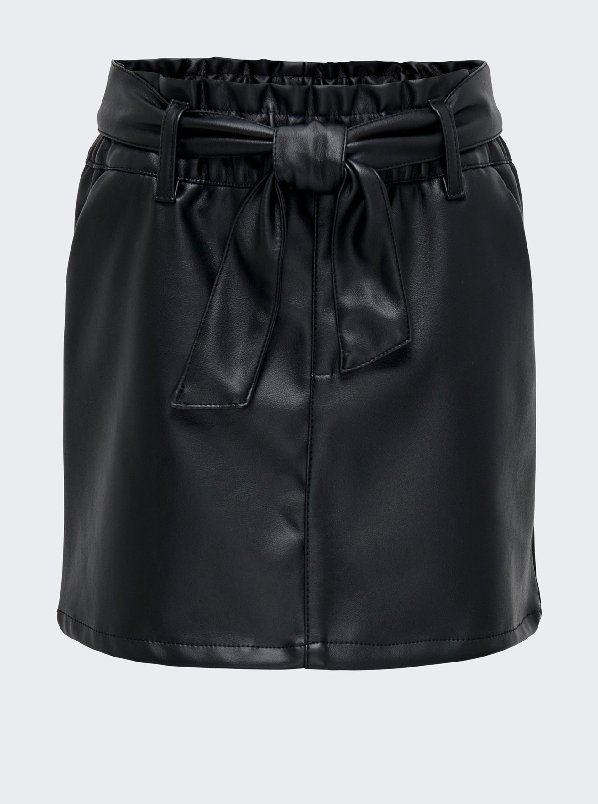 Black girls' leatherette skirt ONLY Karli - Girls