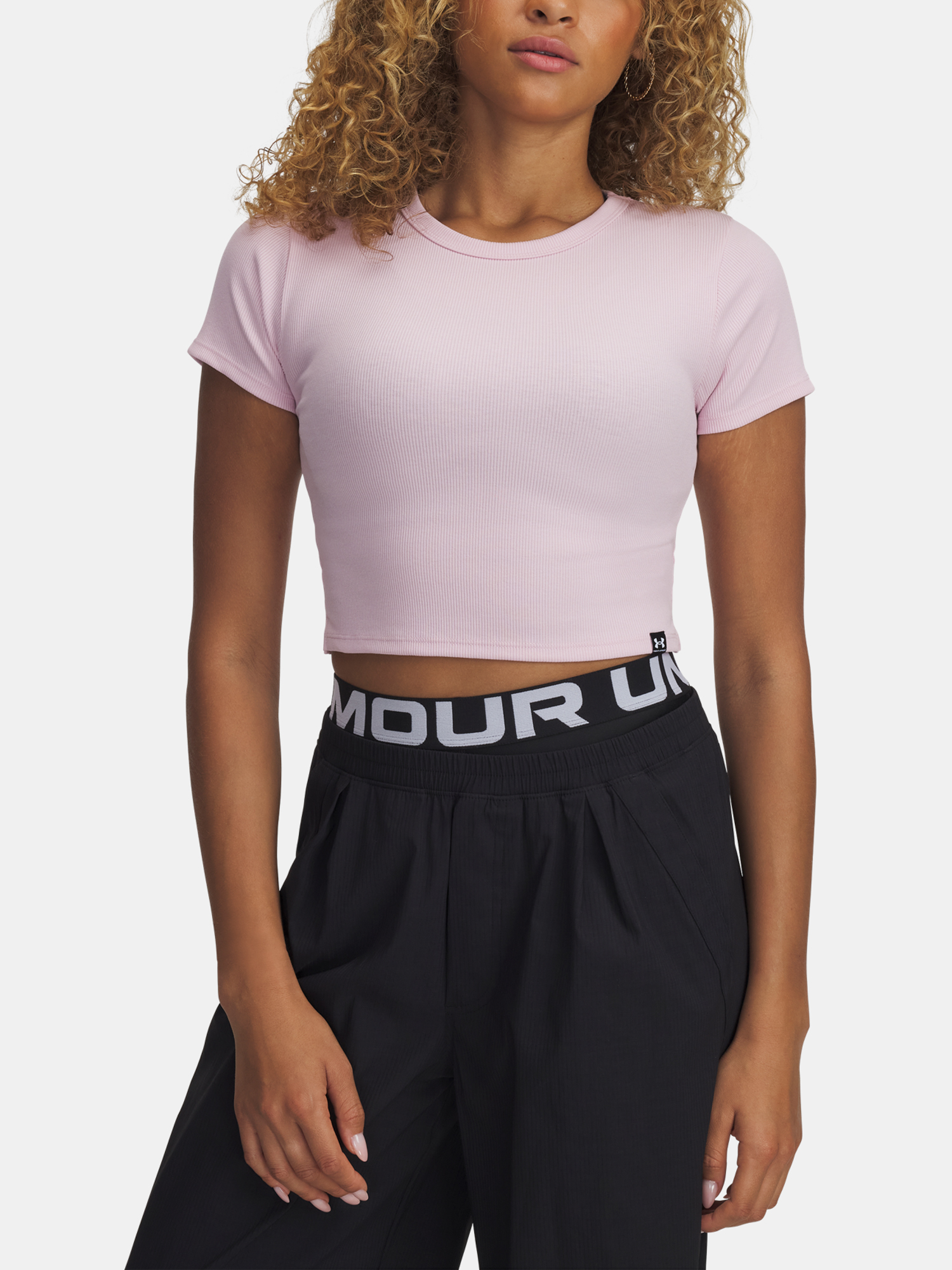 Womens T-shirt Under Armour UA Rival Rib Baby Tee - Womens